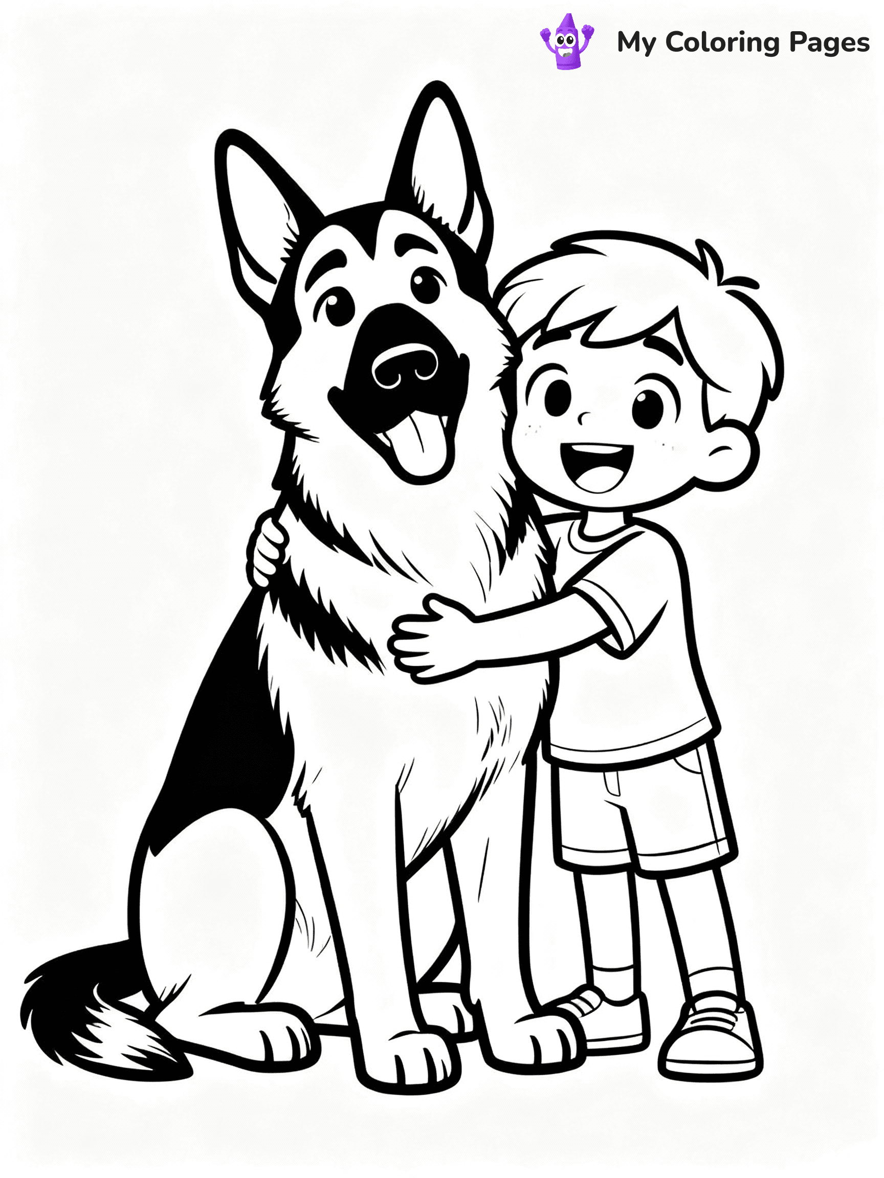 German Shepherd Coloring Pages - 18