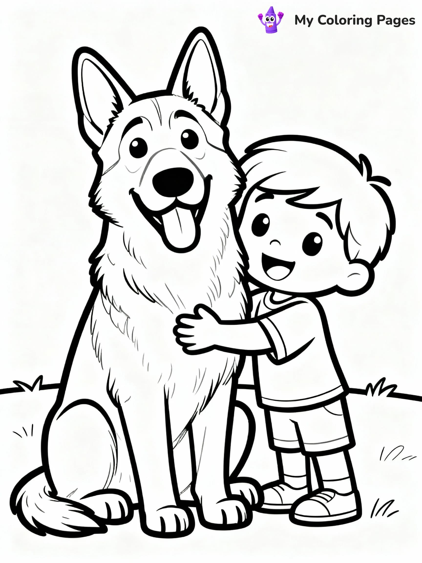 German Shepherd Coloring Pages - 16