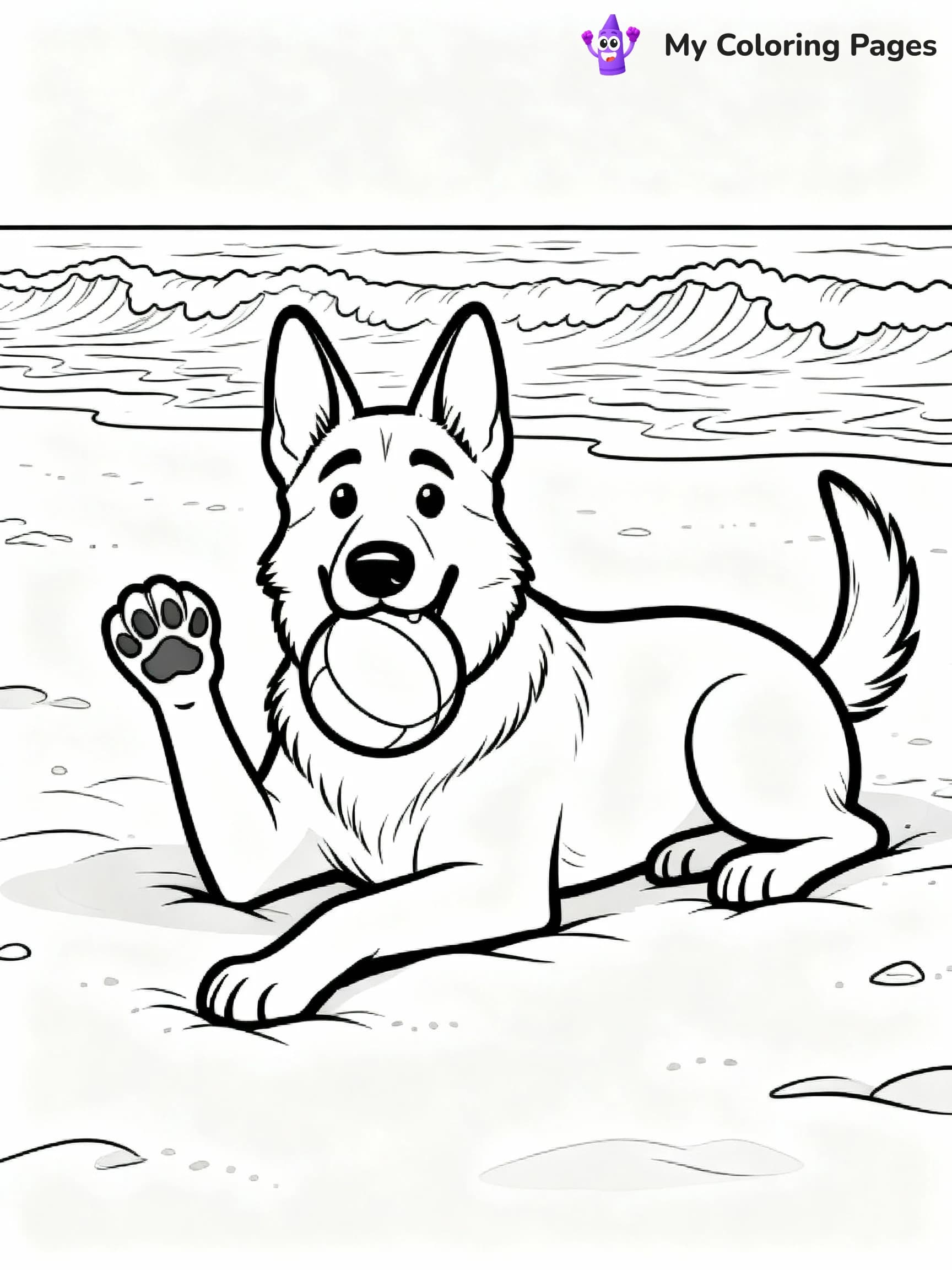 German Shepherd Coloring Pages - 14