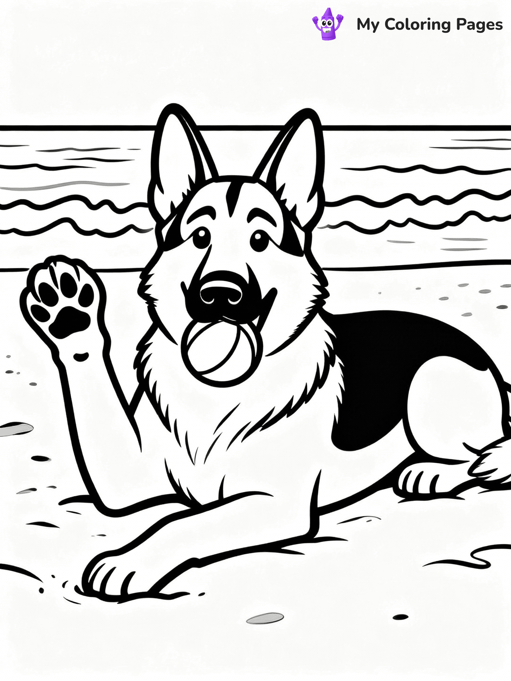German Shepherd Coloring Pages - 13