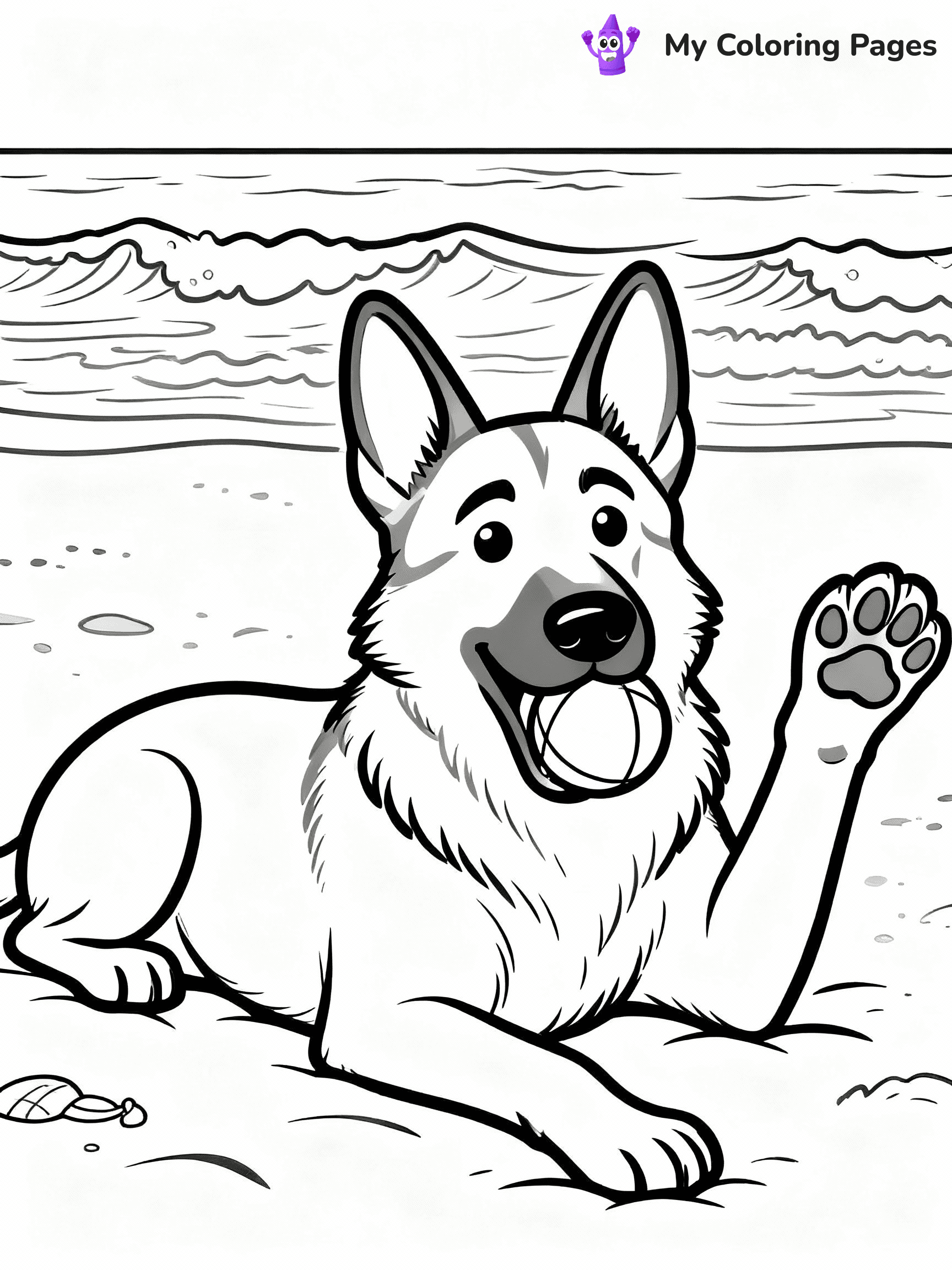 German Shepherd Coloring Pages - 11