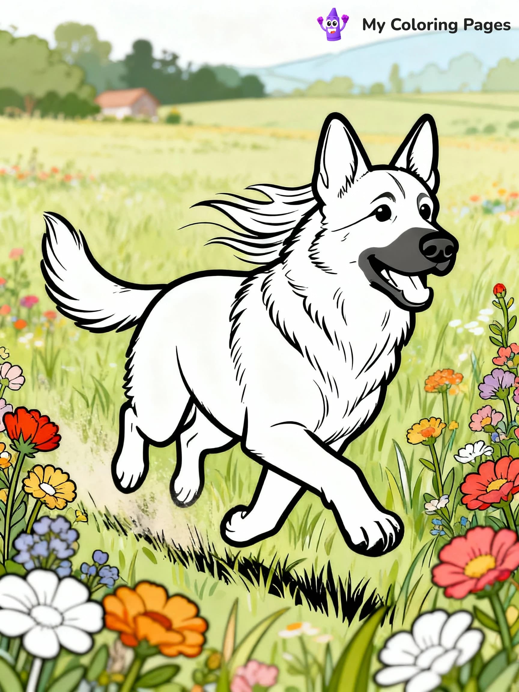 German Shepherd Coloring Pages - 5