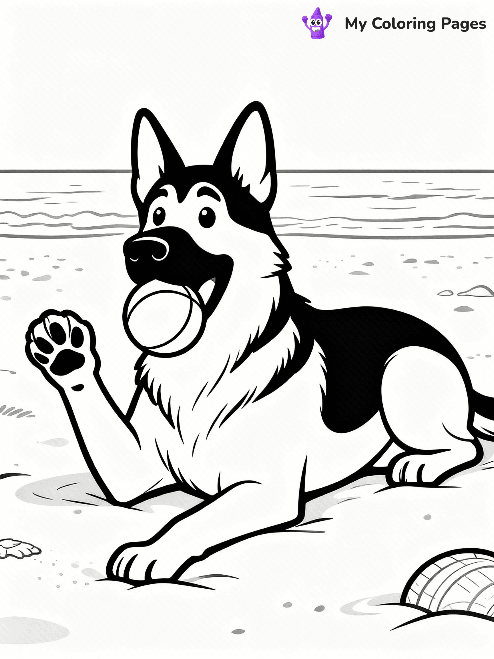 German Shepherd Coloring Pages - 3