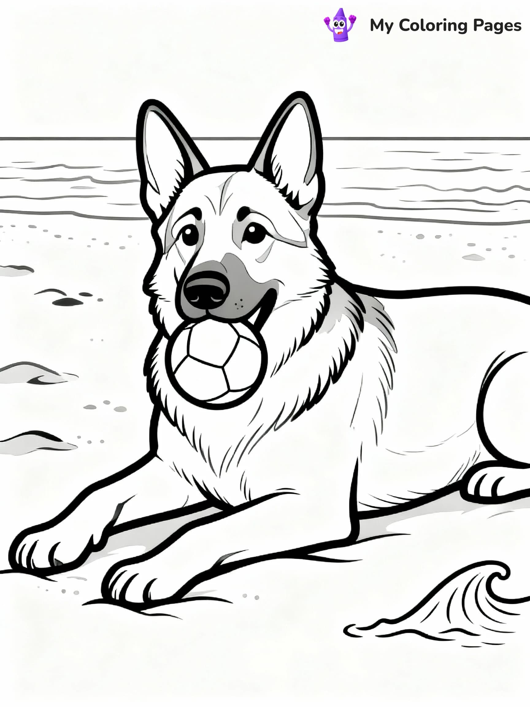 German Shepherd Coloring Pages - 2