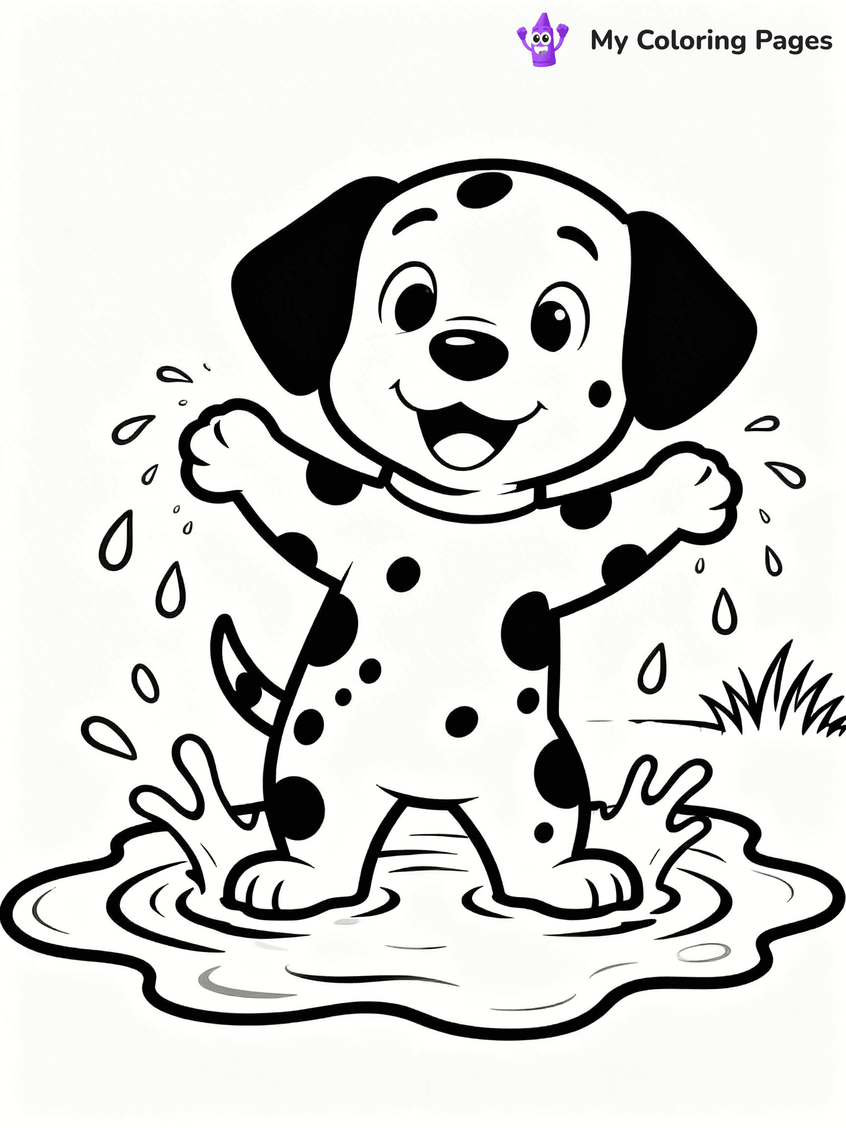 Dalmatian Coloring Pages - 1