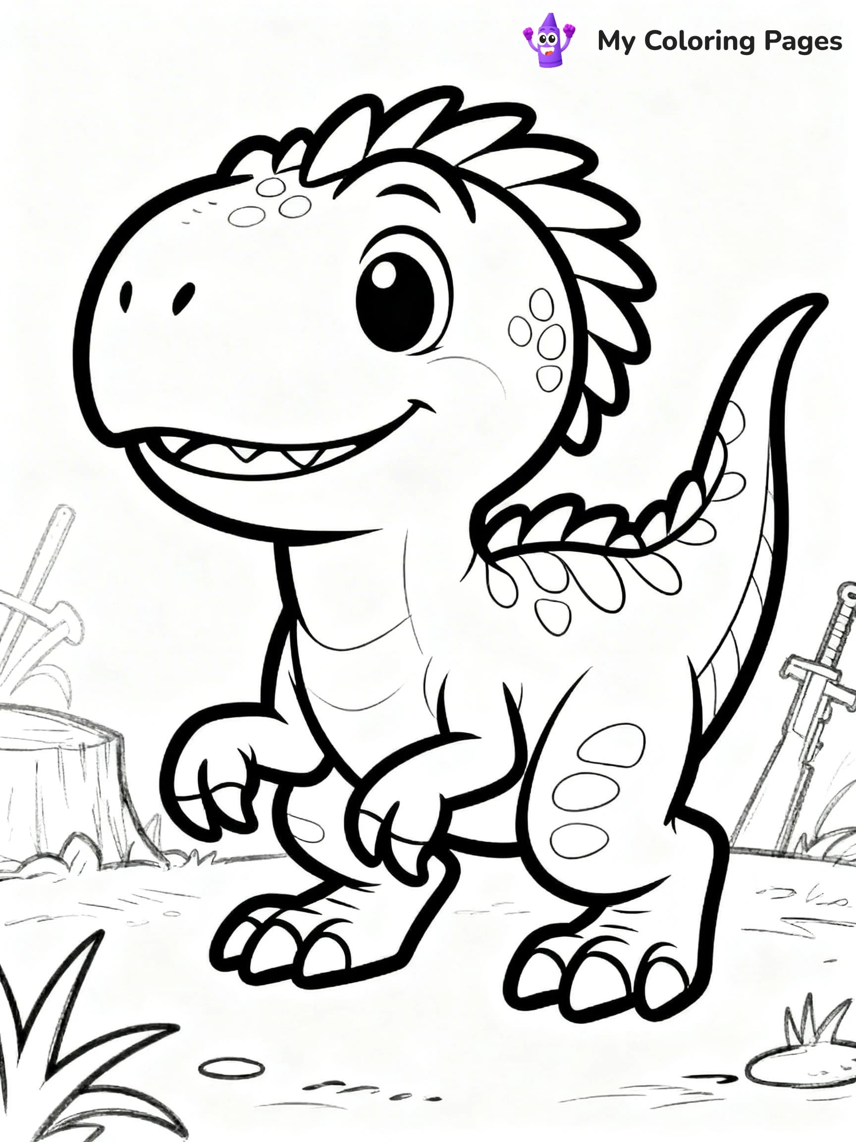 Dinosaur Coloring Pages Preschool - 13