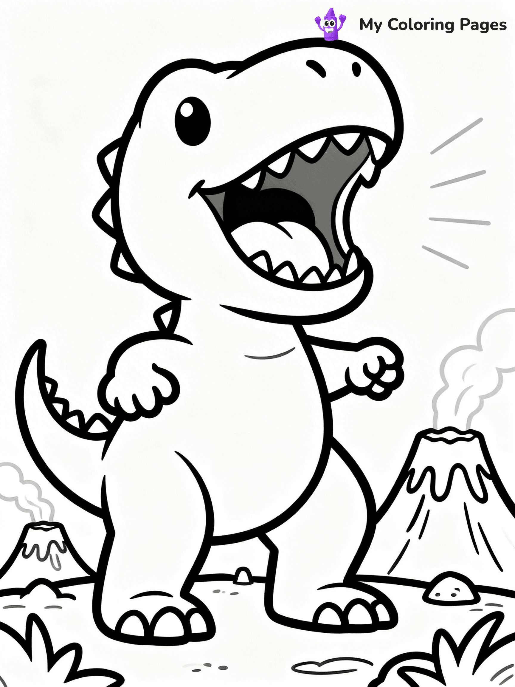 Dinosaur Coloring Pages Preschool - 1