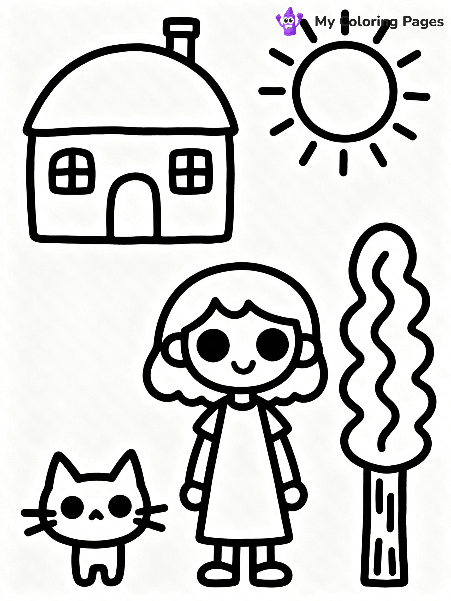 ⚠️ CRITICAL REQUIREMENT - ABSOLUTE BLACK AND WHITE ONLY ⚠️
This MUST be a BLACK AND WHITE line drawing ONLY. NO COLORS whatsoever.
- ONLY pure black lines (#000000) on pure white background (#FFFFFF)
- ABSOLUTELY NO colors, NO shading, NO gradients, NO grayscale
- If there are ANY colors in the output, the image is REJECTED
- This is a COLORING PAGE - meant to be COLORED IN by children
- The output must be UNCOLORED line art ready for coloring
⚠️ SUBJECT TO DRAW: Generate a coloring page of toca boca coloring pages
(REMEMBER: Output must be BLACK AND WHITE line art only, NOT colored!)
# COLORING PAGE: BLACK OUTLINES ONLY - WHITE BACKGROUND MANDATORY
Create a **coloring book page** using EXACTLY two values: black lines, white space.
## NON-NEGOTIABLE BINARY RULES
- **ONLY #000000 (black) and #FFFFFF (white)** - NO other values exist
- **EVERY PIXEL = BLACK OR WHITE** - no gray/shading/antialiasing
- **WHITE BACKGROUND MANDATORY** - entire canvas stays white
- **ALL SHAPES HOLLOW** - everything is empty outlines waiting to be colored
- **FORBIDDEN:** fills, shading, gradients, patterns, textures, colors
- **NO SOLID REGIONS** - if it's not a thin line, it's wrong
## Universal Line Standards
- Black outlines ONLY - thin, uniform weight
- Every shape completely empty inside
- Closed contours suitable for coloring
- Simple flat illustration - zero depth/3D/realism
- **Style:** Whimsical Doodle Art Alley - rounded, friendly outlines (unless specified)
## Everything = Outline Only
- Characters/animals: hollow shapes
- Objects/clothing: empty contours
- Backgrounds/scenery: line work only
- Natural elements: outlined forms
- Dark/night areas: don't exist (use outlined symbols)
- Textures/patterns: convert to simple lines
## The Test
Can a child color EVERY white space with crayons? If any area is pre-filled/shaded/gray or colored in, it FAILS. Every shape must be waiting to receive color.
**FINAL OUTPUT**: Binary coloring page. Black lines define shapes. White spaces ready for coloring. Nothing else exists. No exceptions. Print-ready.
⚠️ FINAL REMINDER: Draw the subject "Generate a coloring page of toca boca coloring pages" as BLACK AND WHITE line art. Zero colors in output.