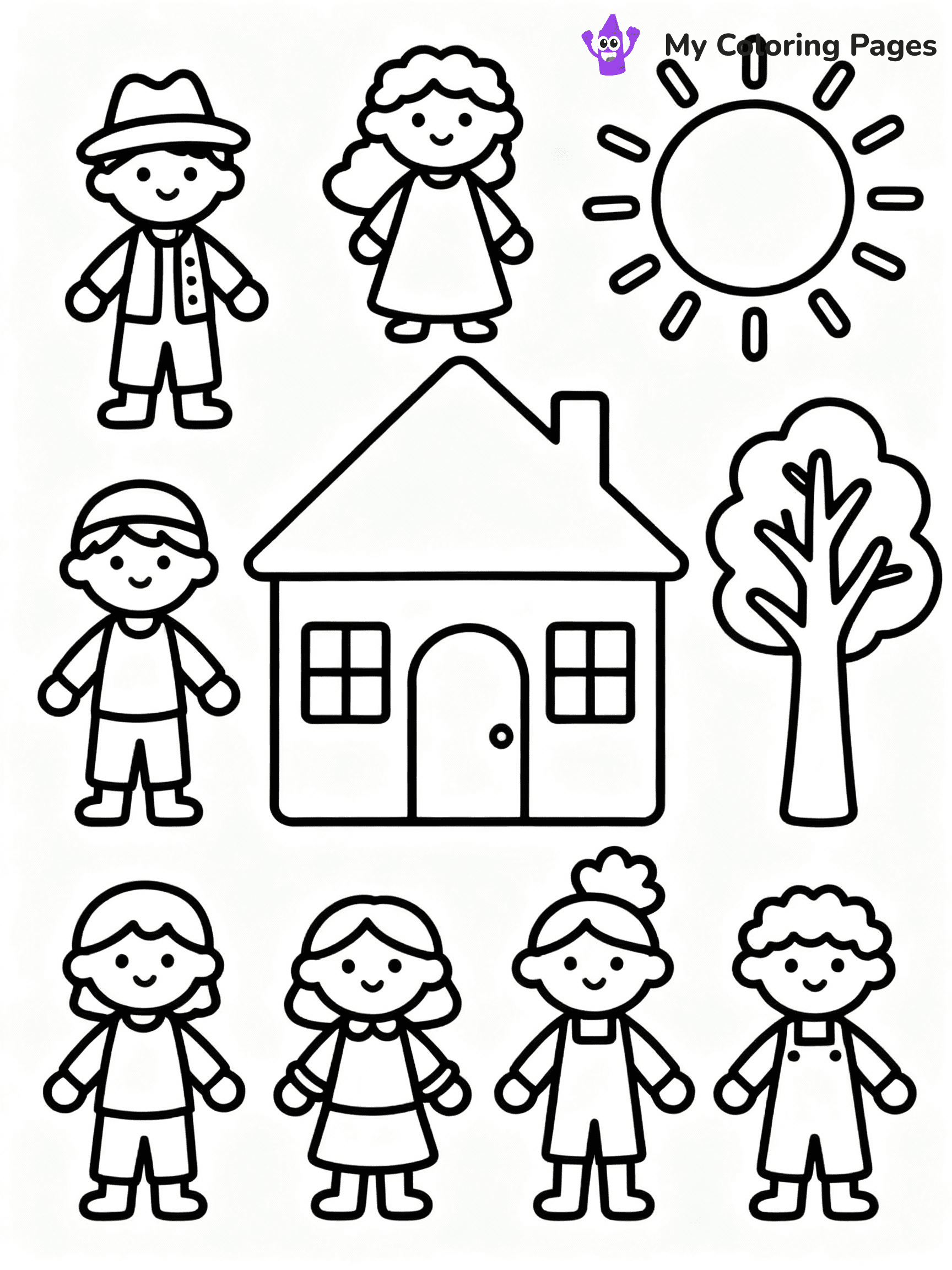 ⚠️ CRITICAL REQUIREMENT - ABSOLUTE BLACK AND WHITE ONLY ⚠️
This MUST be a BLACK AND WHITE line drawing ONLY. NO COLORS whatsoever.
- ONLY pure black lines (#000000) on pure white background (#FFFFFF)
- ABSOLUTELY NO colors, NO shading, NO gradients, NO grayscale
- If there are ANY colors in the output, the image is REJECTED
- This is a COLORING PAGE - meant to be COLORED IN by children
- The output must be UNCOLORED line art ready for coloring
⚠️ SUBJECT TO DRAW: Generate a coloring page of toca boca coloring pages
(REMEMBER: Output must be BLACK AND WHITE line art only, NOT colored!)
# COLORING PAGE: BLACK OUTLINES ONLY - WHITE BACKGROUND MANDATORY
Create a **coloring book page** using EXACTLY two values: black lines, white space.
## NON-NEGOTIABLE BINARY RULES
- **ONLY #000000 (black) and #FFFFFF (white)** - NO other values exist
- **EVERY PIXEL = BLACK OR WHITE** - no gray/shading/antialiasing
- **WHITE BACKGROUND MANDATORY** - entire canvas stays white
- **ALL SHAPES HOLLOW** - everything is empty outlines waiting to be colored
- **FORBIDDEN:** fills, shading, gradients, patterns, textures, colors
- **NO SOLID REGIONS** - if it's not a thin line, it's wrong
## Universal Line Standards
- Black outlines ONLY - thin, uniform weight
- Every shape completely empty inside
- Closed contours suitable for coloring
- Simple flat illustration - zero depth/3D/realism
- **Style:** Whimsical Doodle Art Alley - rounded, friendly outlines (unless specified)
## Everything = Outline Only
- Characters/animals: hollow shapes
- Objects/clothing: empty contours
- Backgrounds/scenery: line work only
- Natural elements: outlined forms
- Dark/night areas: don't exist (use outlined symbols)
- Textures/patterns: convert to simple lines
## The Test
Can a child color EVERY white space with crayons? If any area is pre-filled/shaded/gray or colored in, it FAILS. Every shape must be waiting to receive color.
**FINAL OUTPUT**: Binary coloring page. Black lines define shapes. White spaces ready for coloring. Nothing else exists. No exceptions. Print-ready.
⚠️ FINAL REMINDER: Draw the subject "Generate a coloring page of toca boca coloring pages" as BLACK AND WHITE line art. Zero colors in output.