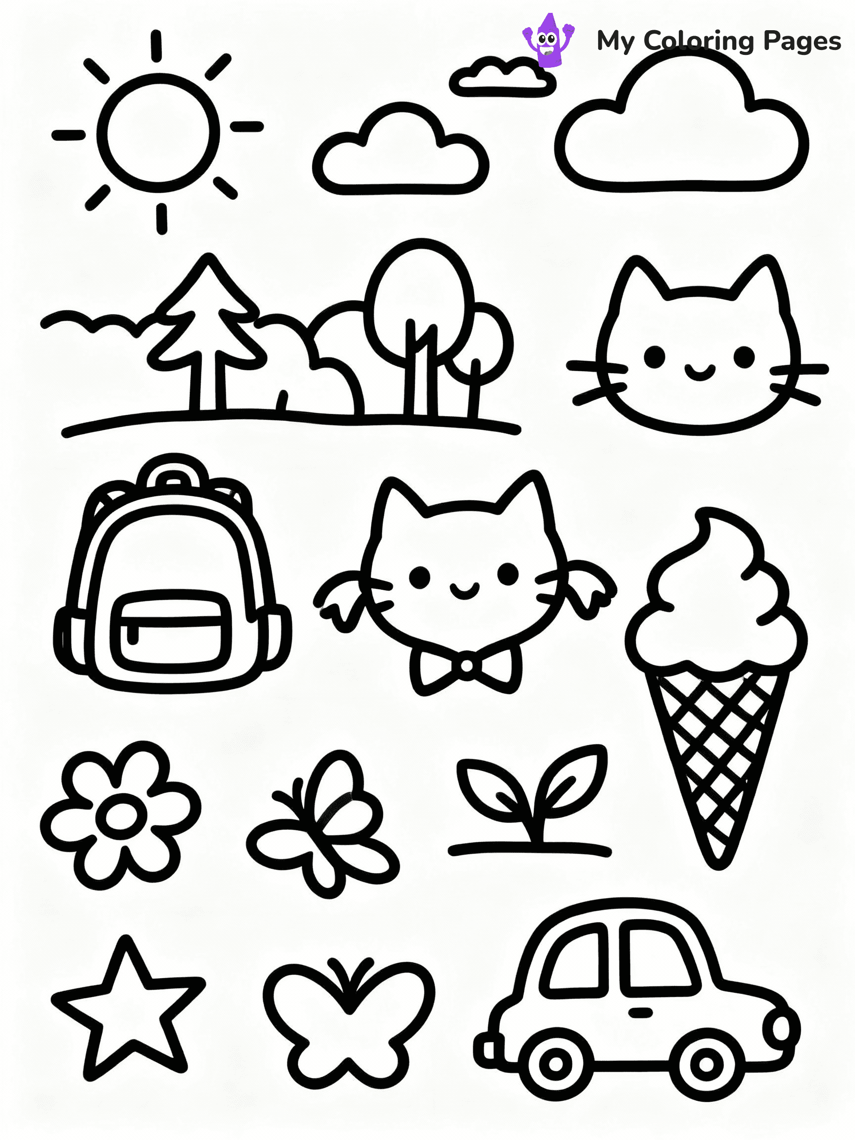 ⚠️ CRITICAL REQUIREMENT - ABSOLUTE BLACK AND WHITE ONLY ⚠️
This MUST be a BLACK AND WHITE line drawing ONLY. NO COLORS whatsoever.
- ONLY pure black lines (#000000) on pure white background (#FFFFFF)
- ABSOLUTELY NO colors, NO shading, NO gradients, NO grayscale
- If there are ANY colors in the output, the image is REJECTED
- This is a COLORING PAGE - meant to be COLORED IN by children
- The output must be UNCOLORED line art ready for coloring
⚠️ SUBJECT TO DRAW: Generate a coloring page of toca boca coloring pages
(REMEMBER: Output must be BLACK AND WHITE line art only, NOT colored!)
# COLORING PAGE: BLACK OUTLINES ONLY - WHITE BACKGROUND MANDATORY
Create a **coloring book page** using EXACTLY two values: black lines, white space.
## NON-NEGOTIABLE BINARY RULES
- **ONLY #000000 (black) and #FFFFFF (white)** - NO other values exist
- **EVERY PIXEL = BLACK OR WHITE** - no gray/shading/antialiasing
- **WHITE BACKGROUND MANDATORY** - entire canvas stays white
- **ALL SHAPES HOLLOW** - everything is empty outlines waiting to be colored
- **FORBIDDEN:** fills, shading, gradients, patterns, textures, colors
- **NO SOLID REGIONS** - if it's not a thin line, it's wrong
## Universal Line Standards
- Black outlines ONLY - thin, uniform weight
- Every shape completely empty inside
- Closed contours suitable for coloring
- Simple flat illustration - zero depth/3D/realism
- **Style:** Whimsical Doodle Art Alley - rounded, friendly outlines (unless specified)
## Everything = Outline Only
- Characters/animals: hollow shapes
- Objects/clothing: empty contours
- Backgrounds/scenery: line work only
- Natural elements: outlined forms
- Dark/night areas: don't exist (use outlined symbols)
- Textures/patterns: convert to simple lines
## The Test
Can a child color EVERY white space with crayons? If any area is pre-filled/shaded/gray or colored in, it FAILS. Every shape must be waiting to receive color.
**FINAL OUTPUT**: Binary coloring page. Black lines define shapes. White spaces ready for coloring. Nothing else exists. No exceptions. Print-ready.
⚠️ FINAL REMINDER: Draw the subject "Generate a coloring page of toca boca coloring pages" as BLACK AND WHITE line art. Zero colors in output.