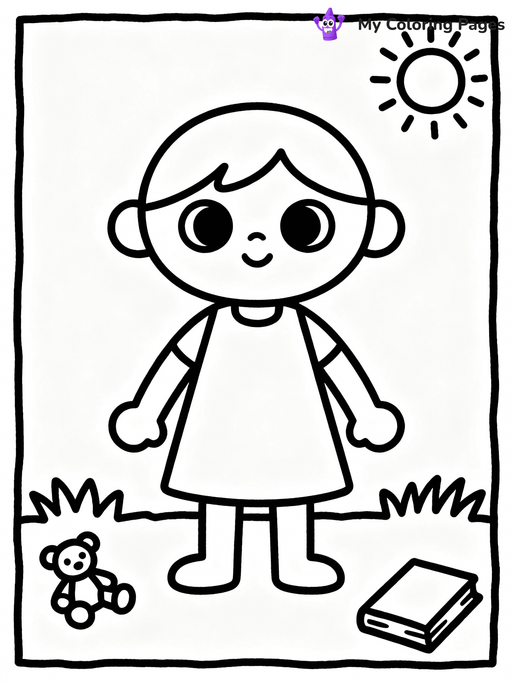 ⚠️ CRITICAL REQUIREMENT - ABSOLUTE BLACK AND WHITE ONLY ⚠️
This MUST be a BLACK AND WHITE line drawing ONLY. NO COLORS whatsoever.
- ONLY pure black lines (#000000) on pure white background (#FFFFFF)
- ABSOLUTELY NO colors, NO shading, NO gradients, NO grayscale
- If there are ANY colors in the output, the image is REJECTED
- This is a COLORING PAGE - meant to be COLORED IN by children
- The output must be UNCOLORED line art ready for coloring
⚠️ SUBJECT TO DRAW: Toca Boca
(REMEMBER: Output must be BLACK AND WHITE line art only, NOT colored!)
# COLORING PAGE: BLACK OUTLINES ONLY - WHITE BACKGROUND MANDATORY
Create a **coloring book page** using EXACTLY two values: black lines, white space.
## NON-NEGOTIABLE BINARY RULES
- **ONLY #000000 (black) and #FFFFFF (white)** - NO other values exist
- **EVERY PIXEL = BLACK OR WHITE** - no gray/shading/antialiasing
- **WHITE BACKGROUND MANDATORY** - entire canvas stays white
- **ALL SHAPES HOLLOW** - everything is empty outlines waiting to be colored
- **FORBIDDEN:** fills, shading, gradients, patterns, textures, colors
- **NO SOLID REGIONS** - if it's not a thin line, it's wrong
## Universal Line Standards
- Black outlines ONLY - thin, uniform weight
- Every shape completely empty inside
- Closed contours suitable for coloring
- Simple flat illustration - zero depth/3D/realism
- **Style:** Whimsical Doodle Art Alley - rounded, friendly outlines (unless specified)
## Everything = Outline Only
- Characters/animals: hollow shapes
- Objects/clothing: empty contours
- Backgrounds/scenery: line work only
- Natural elements: outlined forms
- Dark/night areas: don't exist (use outlined symbols)
- Textures/patterns: convert to simple lines
## The Test
Can a child color EVERY white space with crayons? If any area is pre-filled/shaded/gray or colored in, it FAILS. Every shape must be waiting to receive color.
**FINAL OUTPUT**: Binary coloring page. Black lines define shapes. White spaces ready for coloring. Nothing else exists. No exceptions. Print-ready.
⚠️ FINAL REMINDER: Draw the subject "Toca Boca" as BLACK AND WHITE line art. Zero colors in output.