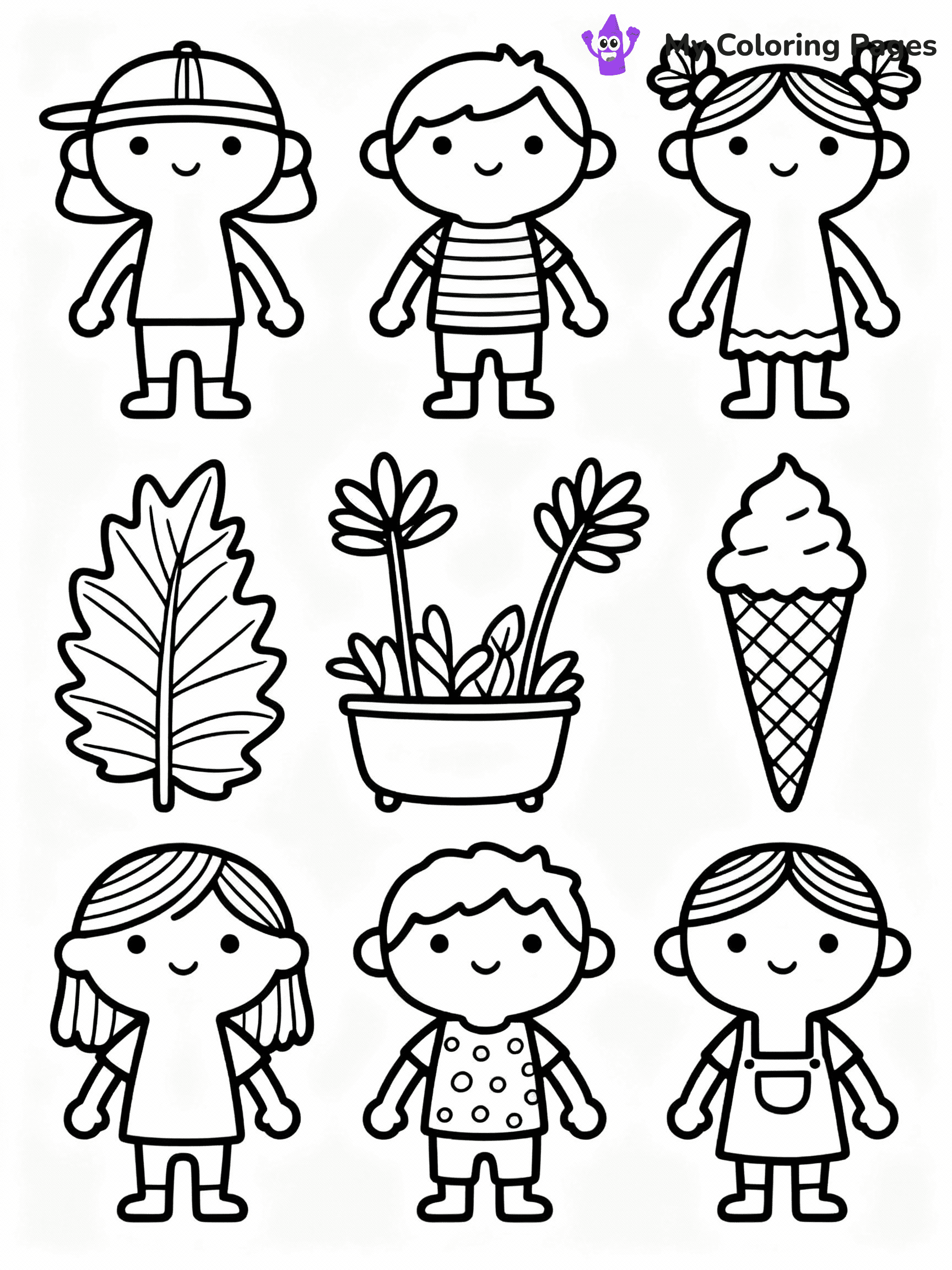 ⚠️ CRITICAL REQUIREMENT - ABSOLUTE BLACK AND WHITE ONLY ⚠️
This MUST be a BLACK AND WHITE line drawing ONLY. NO COLORS whatsoever.
- ONLY pure black lines (#000000) on pure white background (#FFFFFF)
- ABSOLUTELY NO colors, NO shading, NO gradients, NO grayscale
- If there are ANY colors in the output, the image is REJECTED
- This is a COLORING PAGE - meant to be COLORED IN by children
- The output must be UNCOLORED line art ready for coloring
⚠️ SUBJECT TO DRAW: Toca Boca
(REMEMBER: Output must be BLACK AND WHITE line art only, NOT colored!)
# COLORING PAGE: BLACK OUTLINES ONLY - WHITE BACKGROUND MANDATORY
Create a **coloring book page** using EXACTLY two values: black lines, white space.
## NON-NEGOTIABLE BINARY RULES
- **ONLY #000000 (black) and #FFFFFF (white)** - NO other values exist
- **EVERY PIXEL = BLACK OR WHITE** - no gray/shading/antialiasing
- **WHITE BACKGROUND MANDATORY** - entire canvas stays white
- **ALL SHAPES HOLLOW** - everything is empty outlines waiting to be colored
- **FORBIDDEN:** fills, shading, gradients, patterns, textures, colors
- **NO SOLID REGIONS** - if it's not a thin line, it's wrong
## Universal Line Standards
- Black outlines ONLY - thin, uniform weight
- Every shape completely empty inside
- Closed contours suitable for coloring
- Simple flat illustration - zero depth/3D/realism
- **Style:** Whimsical Doodle Art Alley - rounded, friendly outlines (unless specified)
## Everything = Outline Only
- Characters/animals: hollow shapes
- Objects/clothing: empty contours
- Backgrounds/scenery: line work only
- Natural elements: outlined forms
- Dark/night areas: don't exist (use outlined symbols)
- Textures/patterns: convert to simple lines
## The Test
Can a child color EVERY white space with crayons? If any area is pre-filled/shaded/gray or colored in, it FAILS. Every shape must be waiting to receive color.
**FINAL OUTPUT**: Binary coloring page. Black lines define shapes. White spaces ready for coloring. Nothing else exists. No exceptions. Print-ready.
⚠️ FINAL REMINDER: Draw the subject "Toca Boca" as BLACK AND WHITE line art. Zero colors in output.