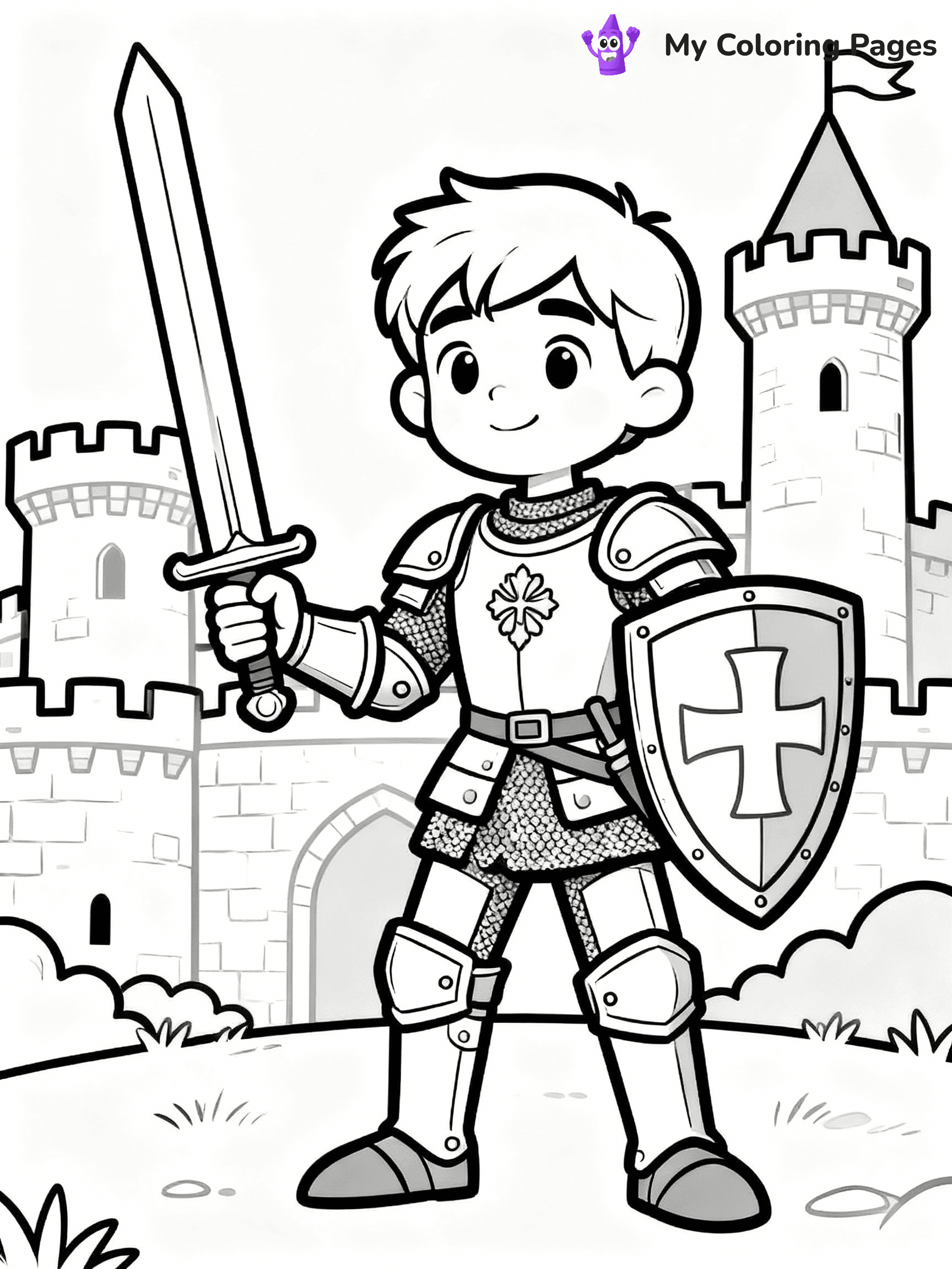 Knight Coloring Pages - 46
