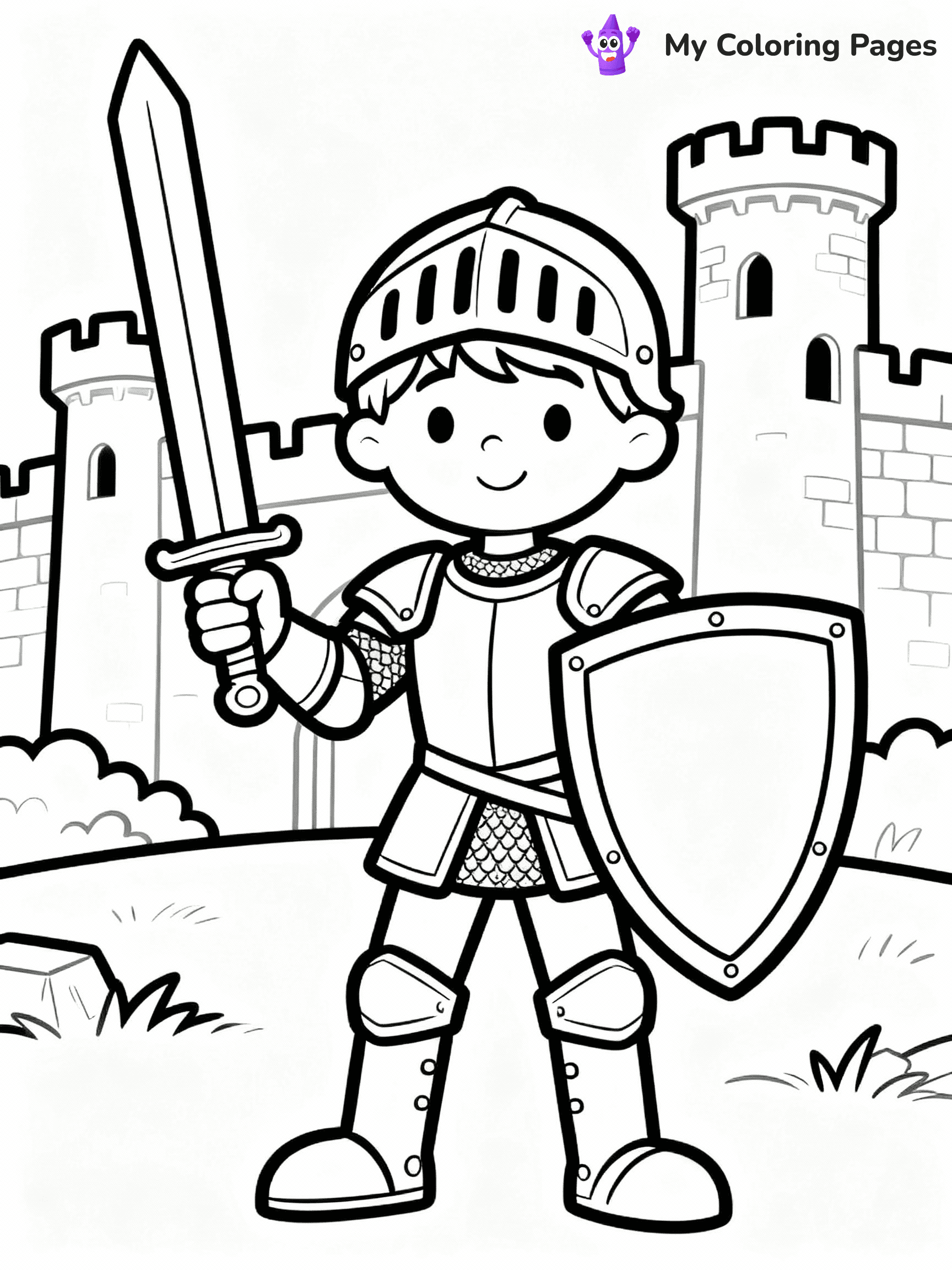 Knight Coloring Pages - 44