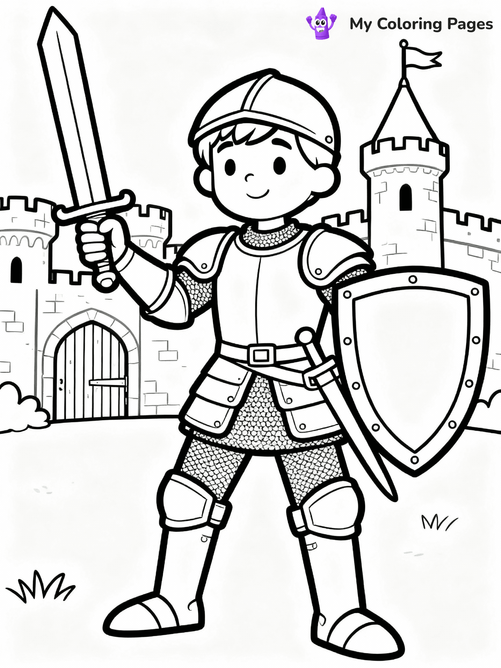 Knight Coloring Pages - 43