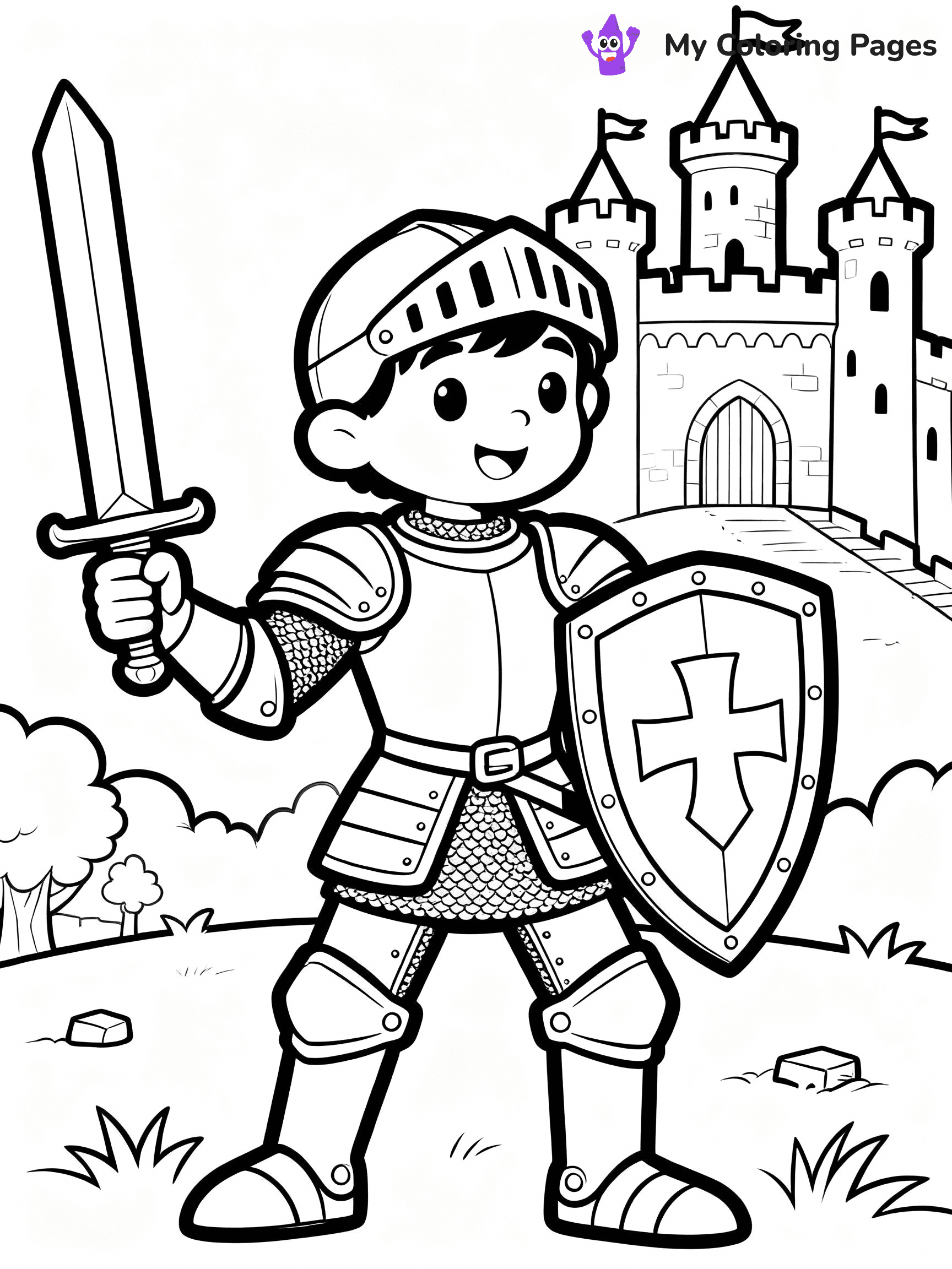 Knight Coloring Pages - 41