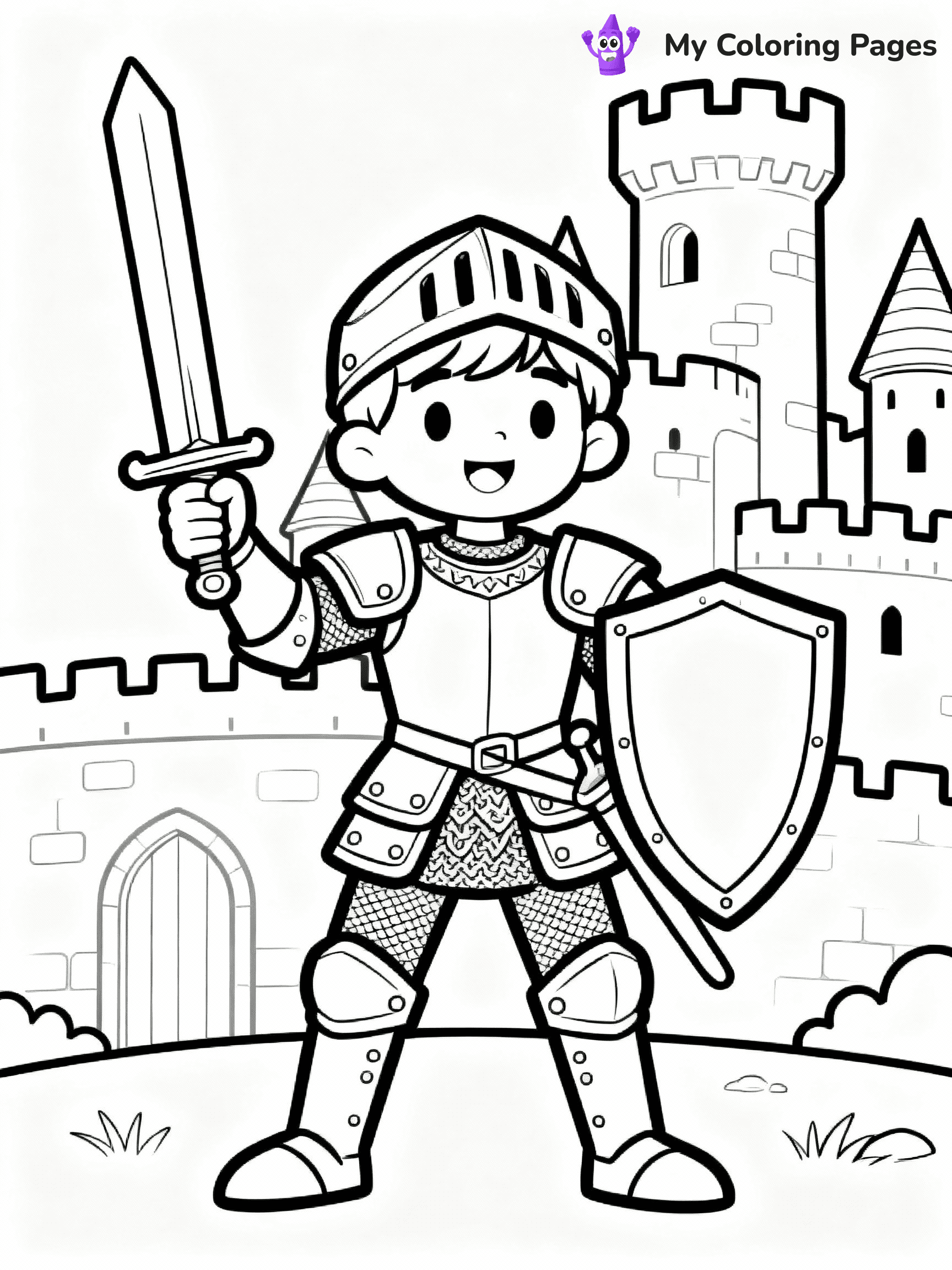 Knight Coloring Pages - 39