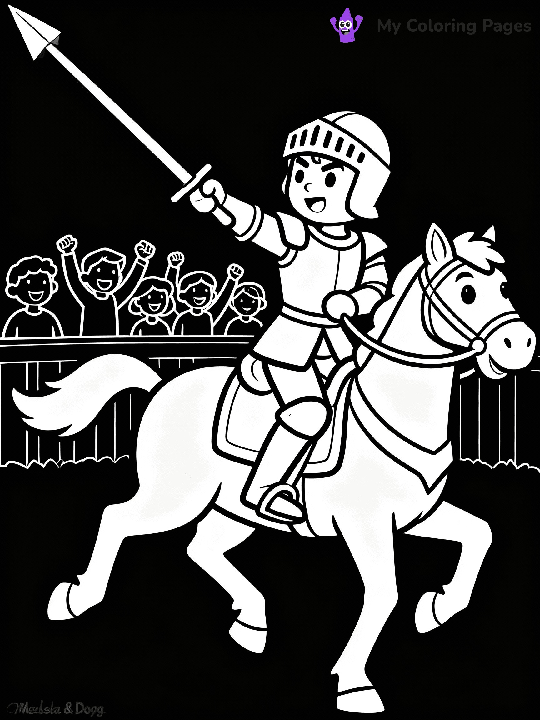 Knight Coloring Pages - 37