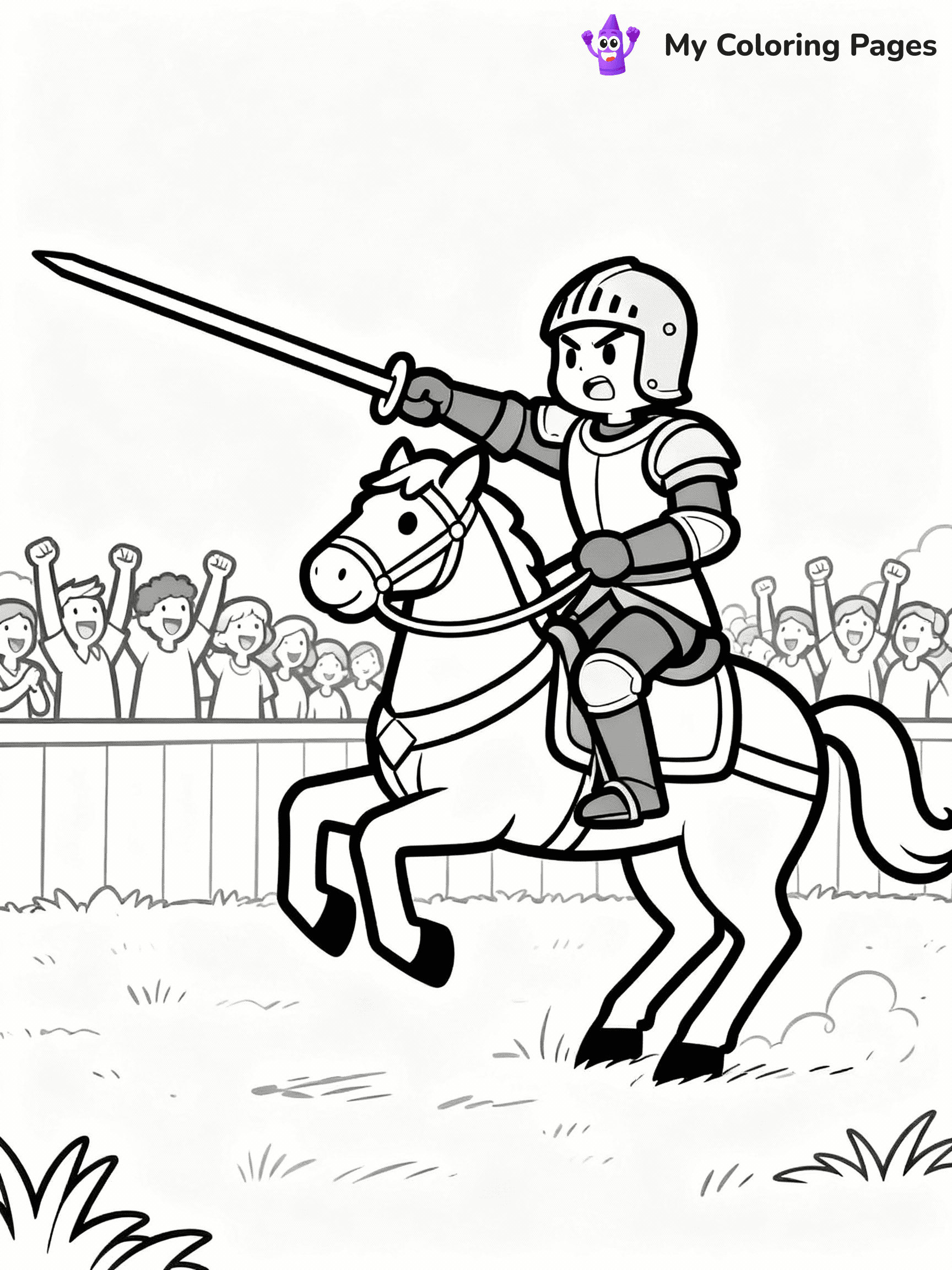 Knight Coloring Pages - 35