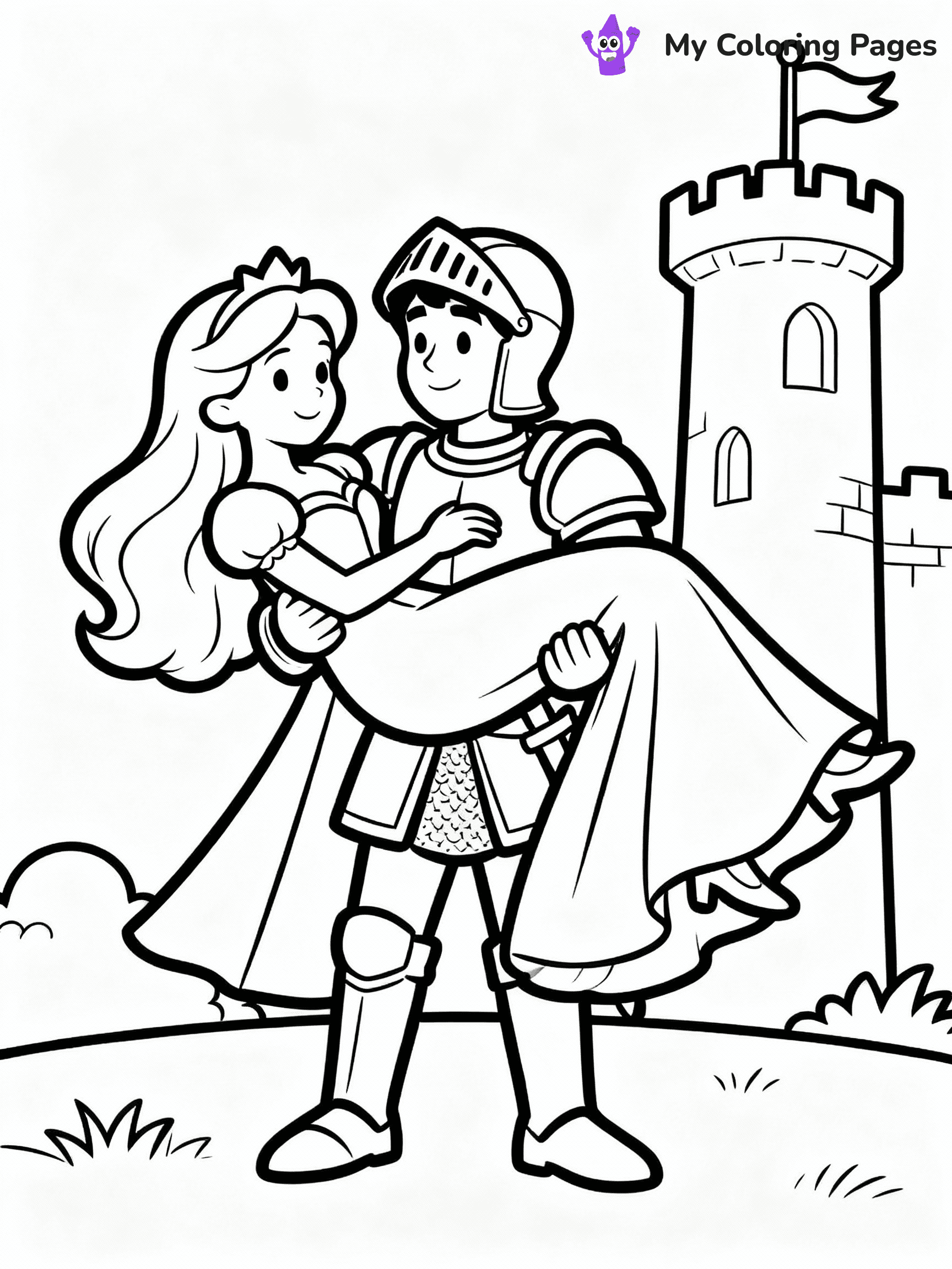 Knight Coloring Pages - 22