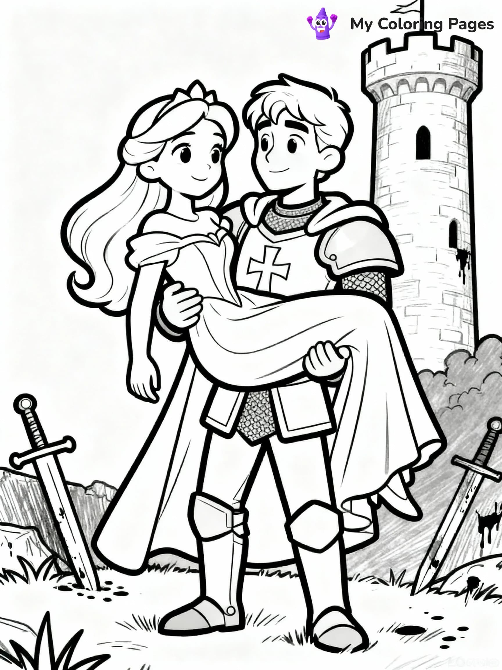 Knight Coloring Pages - 18