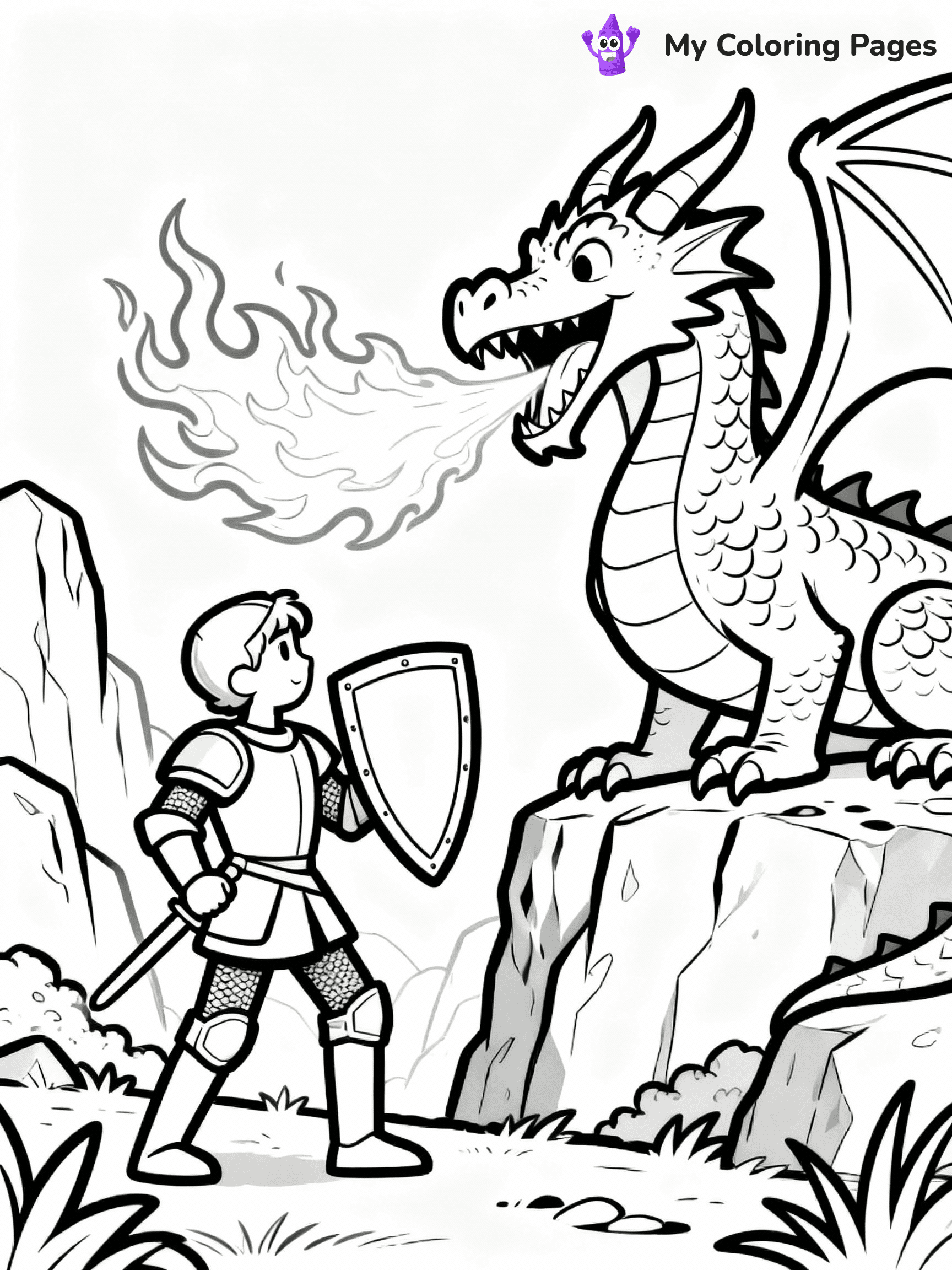 Knight Coloring Pages - 17
