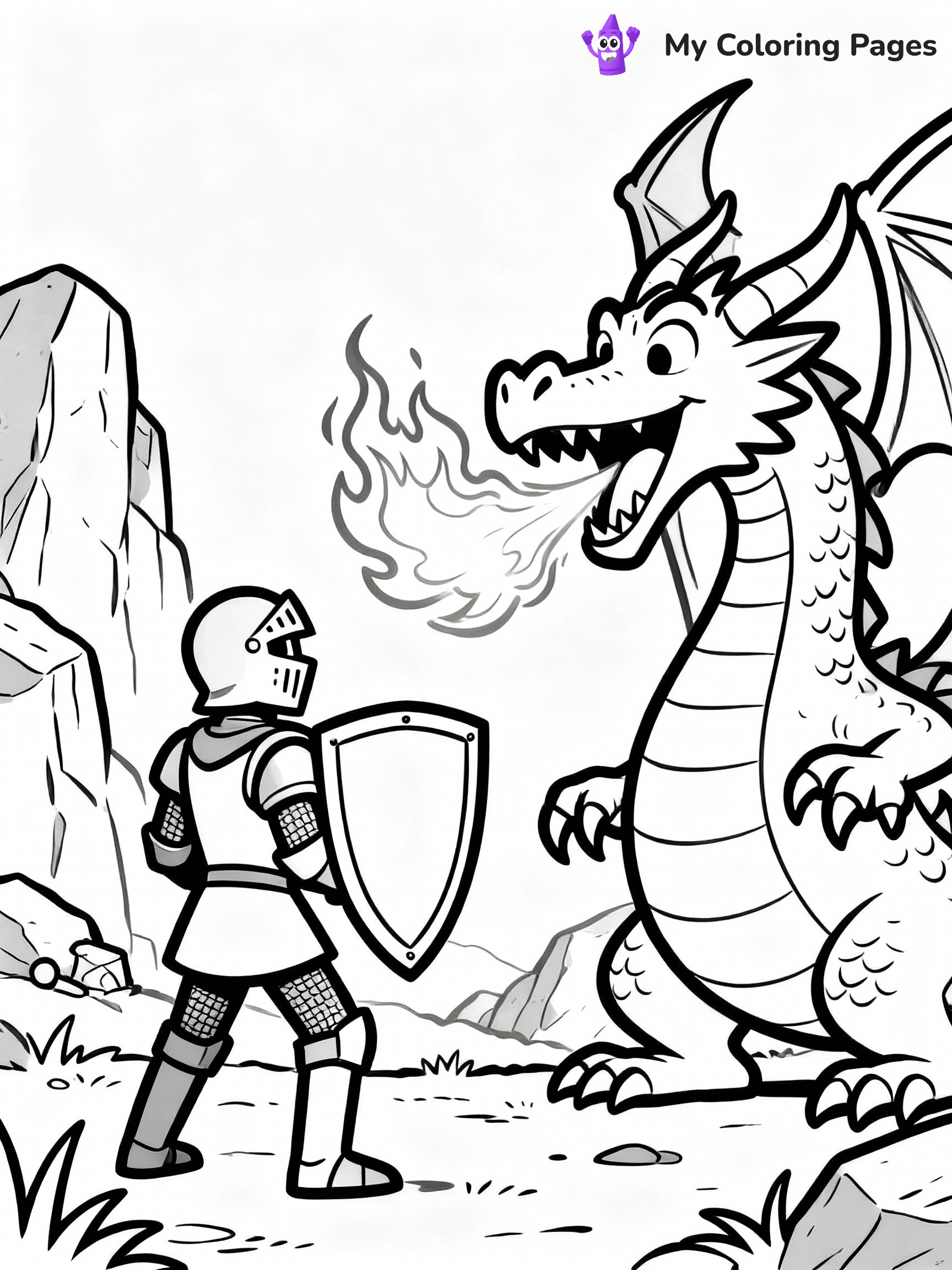 Knight Coloring Pages - 12