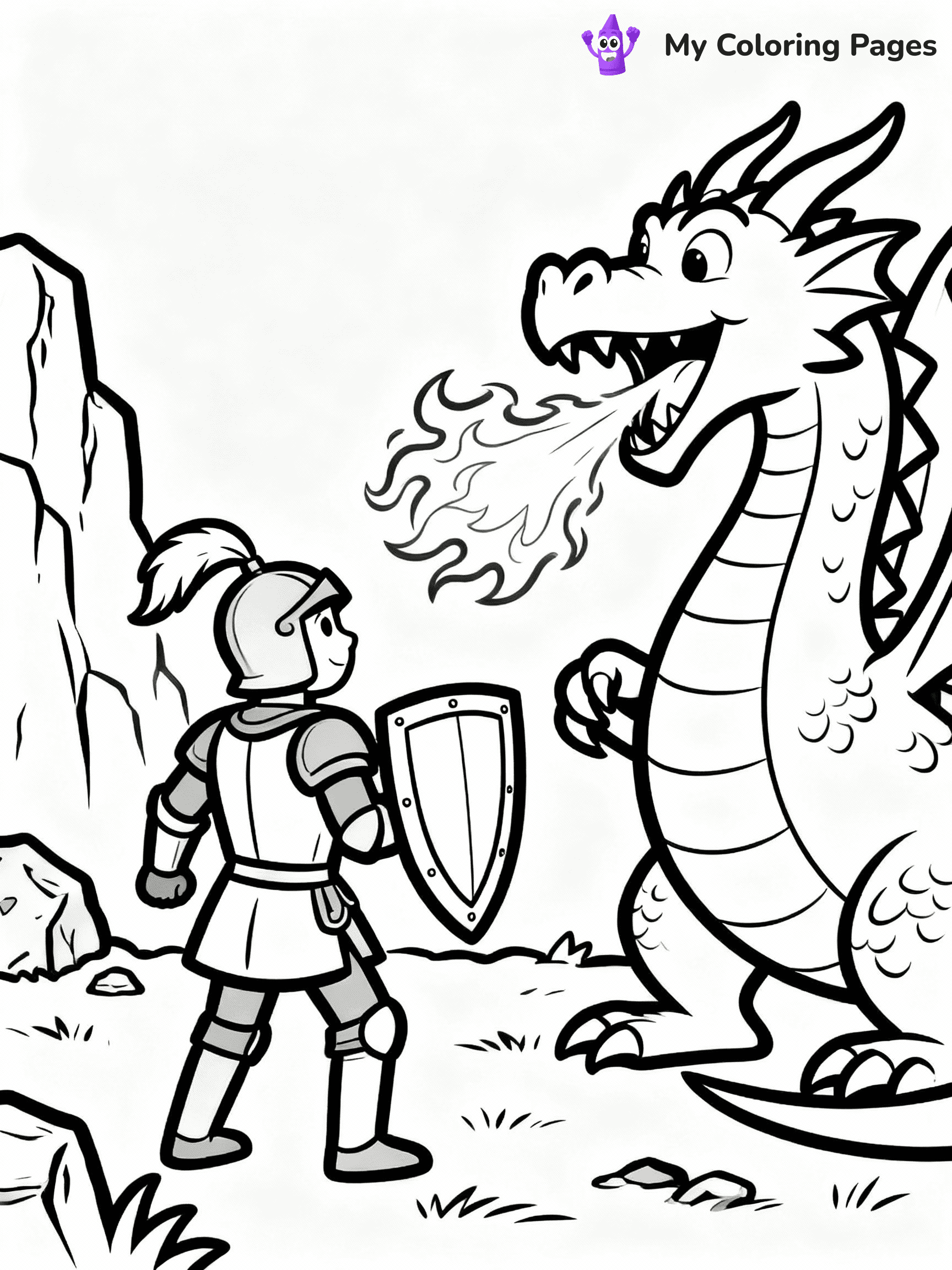 Knight Coloring Pages - 9