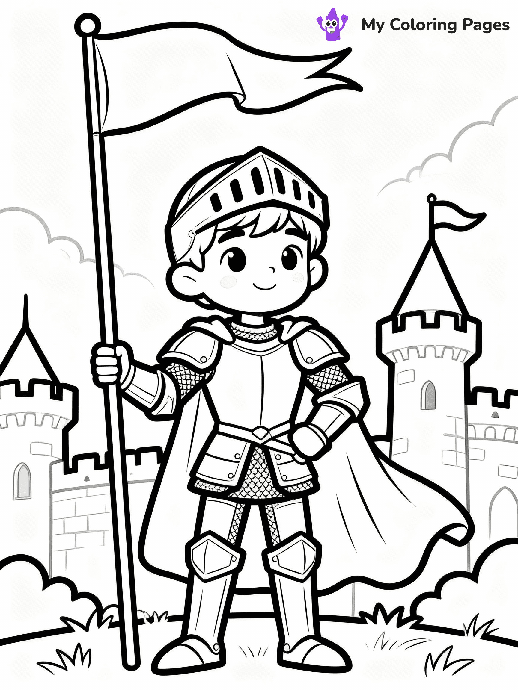Knight Coloring Pages - 8