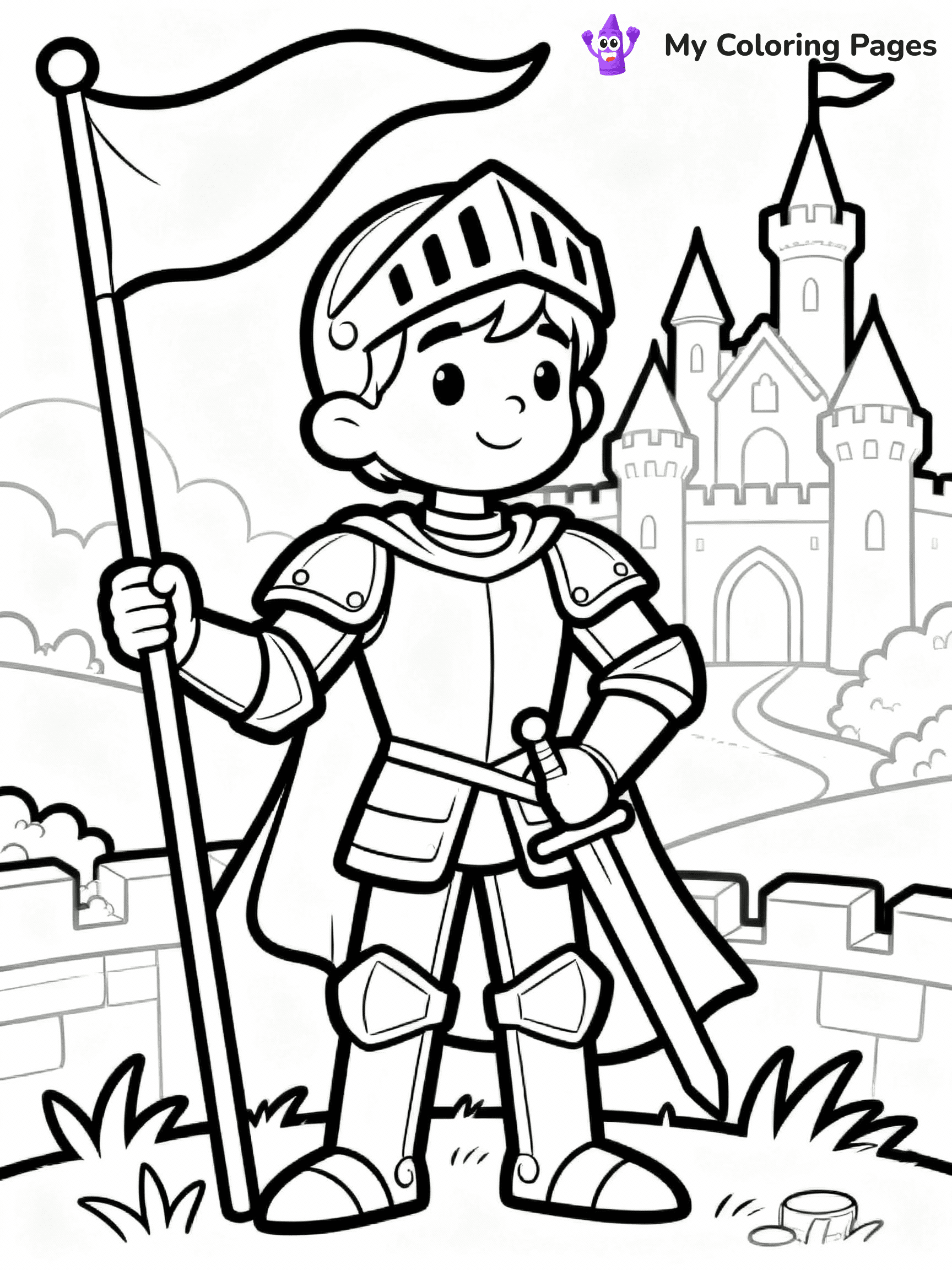 Knight Coloring Pages - 3