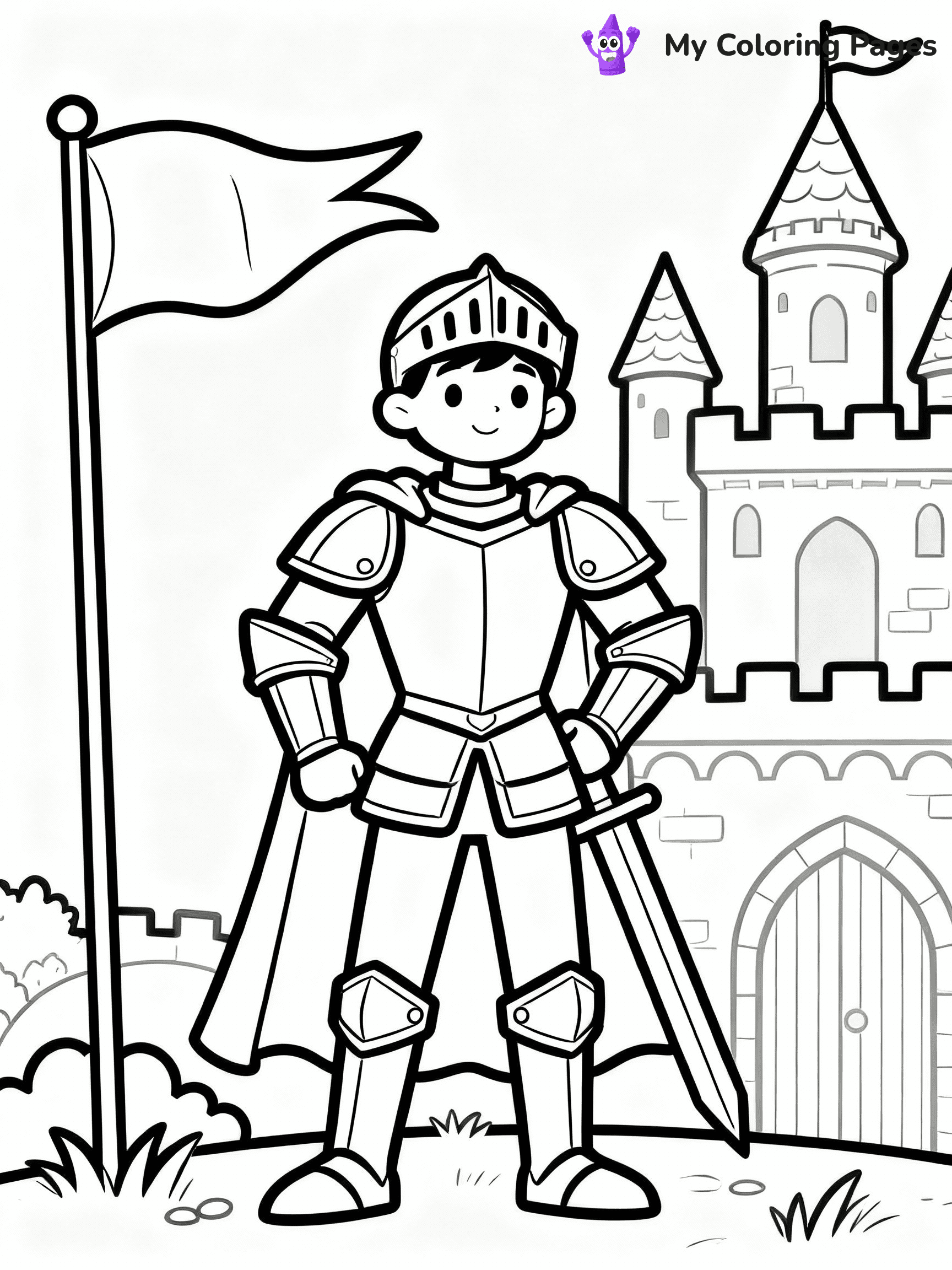 Knight Coloring Pages - 2