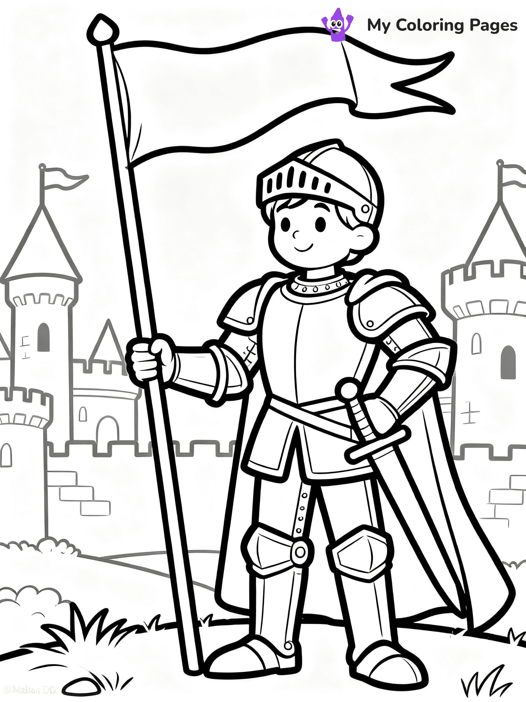 Knight Coloring Pages - 1