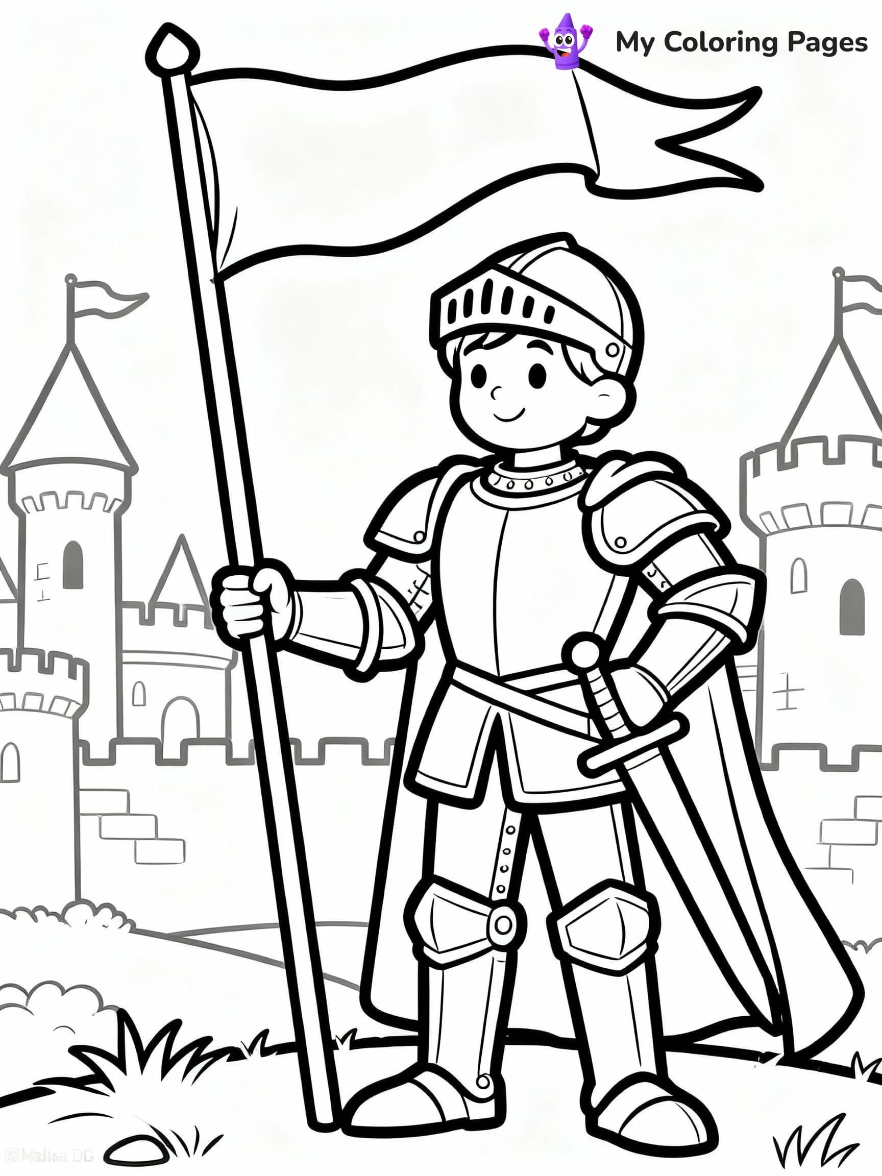 Knight Coloring Pages - 1