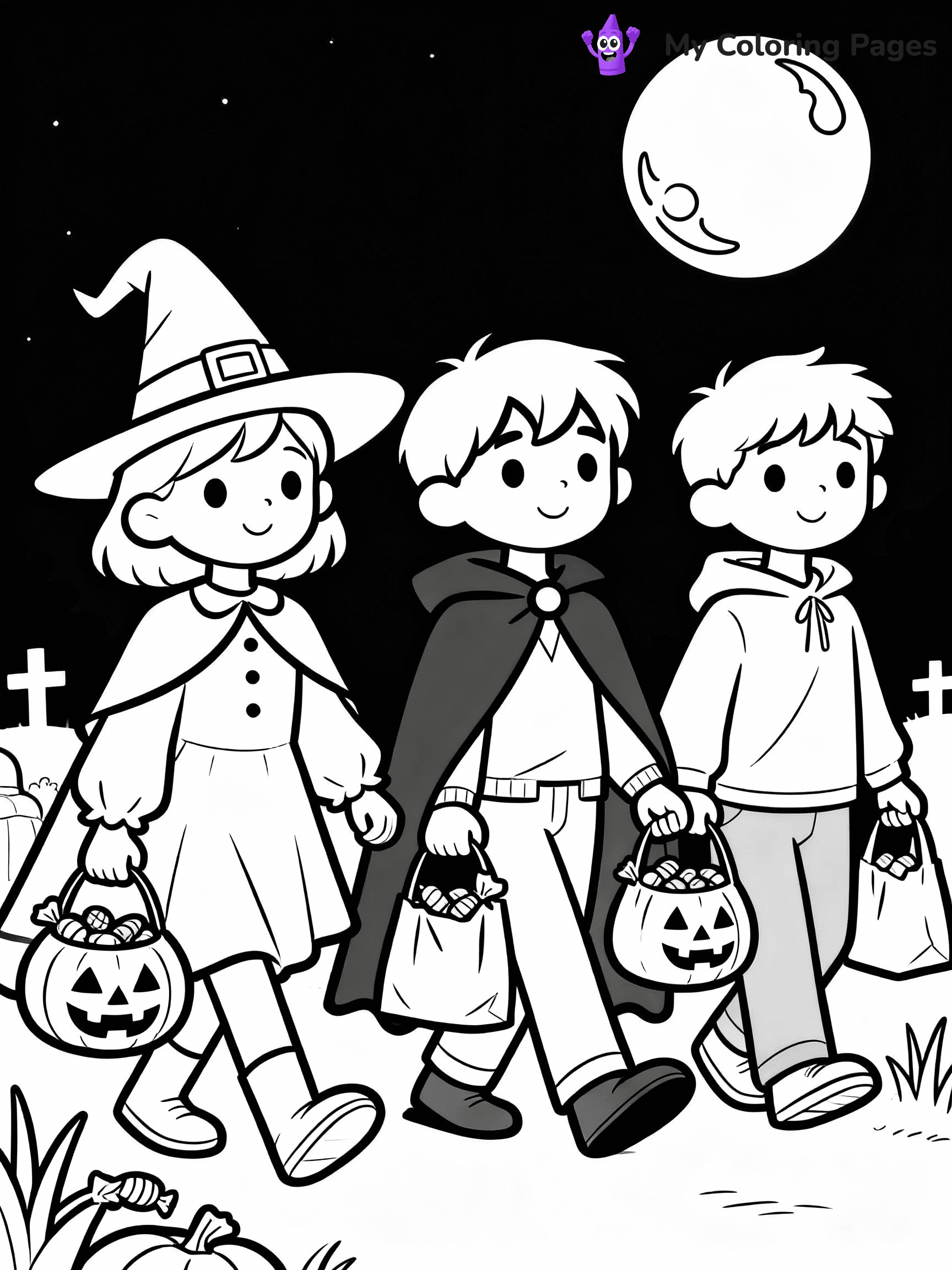 Trick Or Treat Coloring Pages - 47