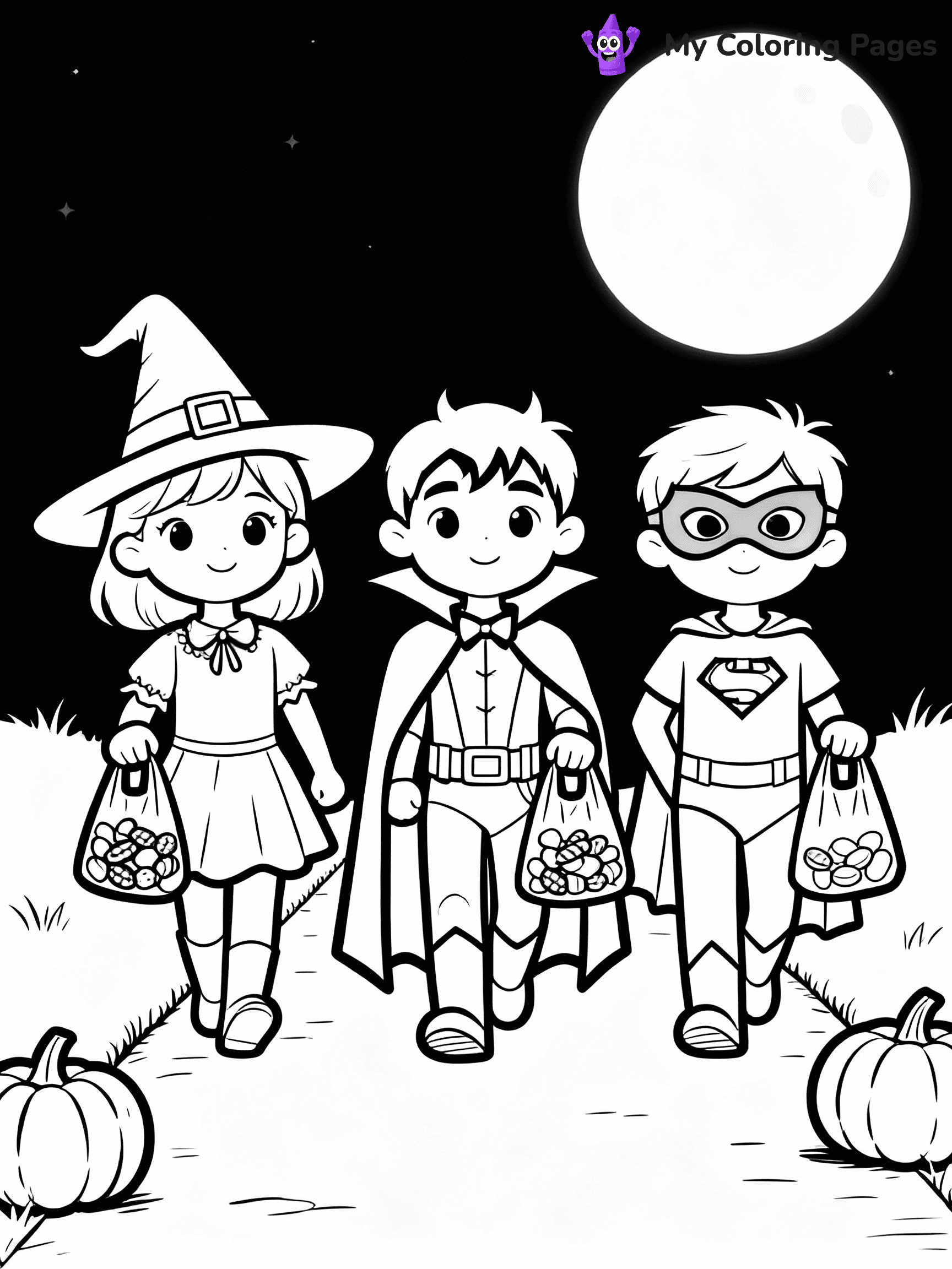 Trick Or Treat Coloring Pages - 45