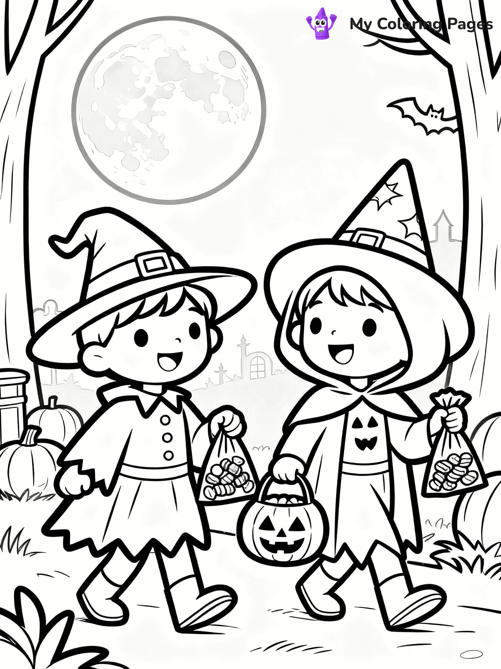 Trick Or Treat Coloring Pages - 44