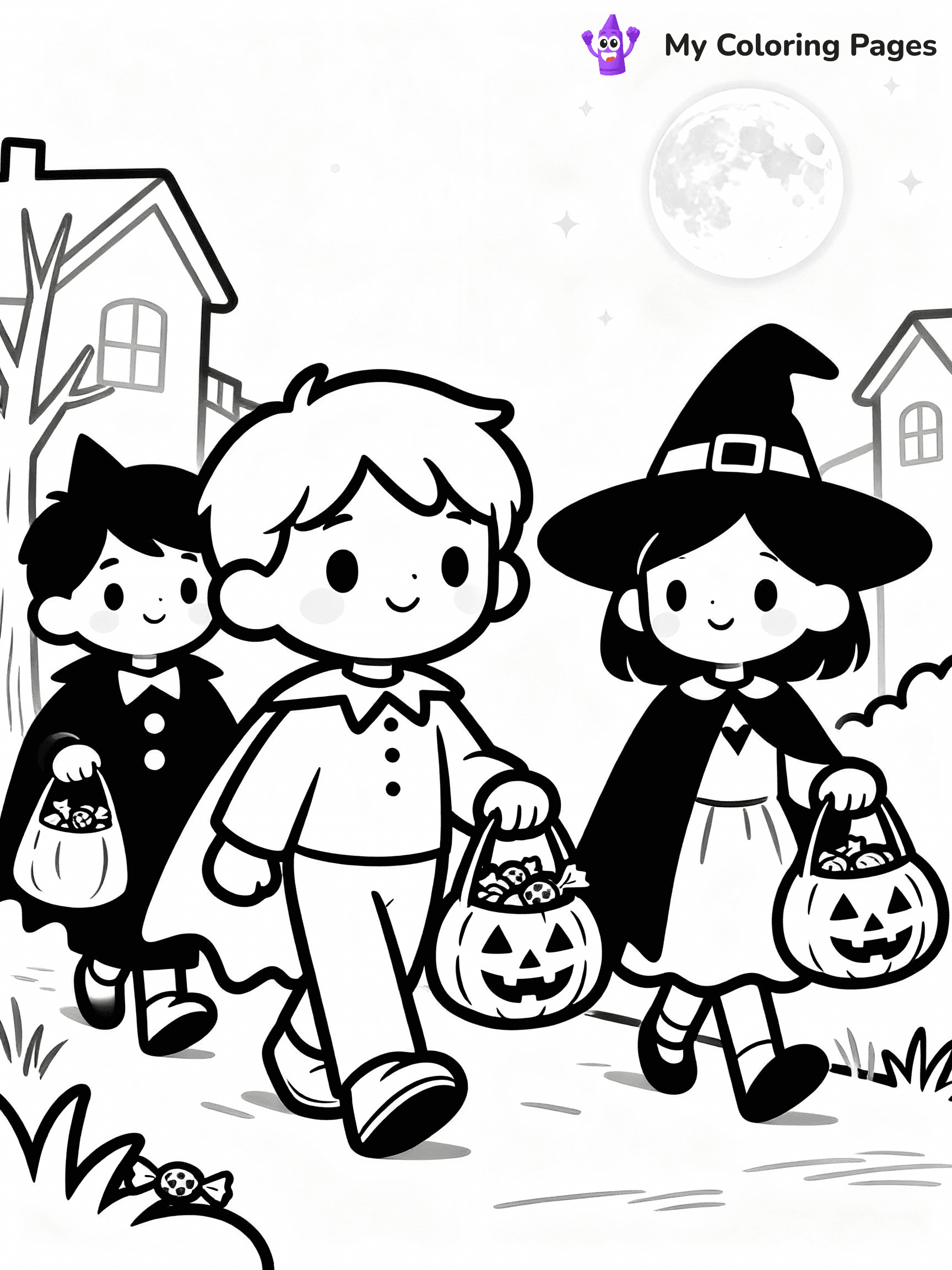 Trick Or Treat Coloring Pages - 43