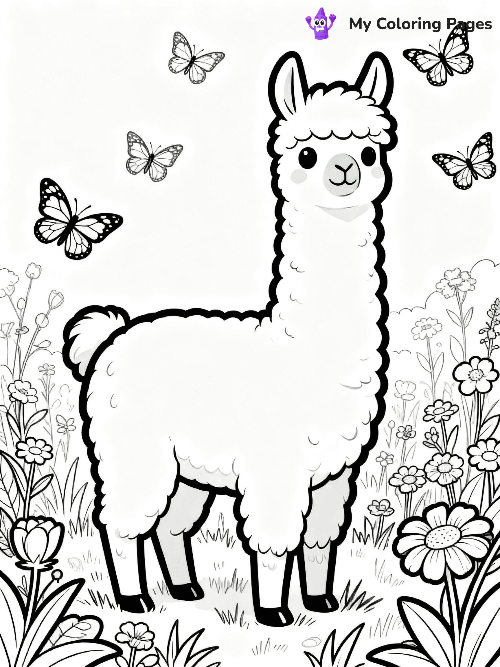 Llama Coloring Pages - 39