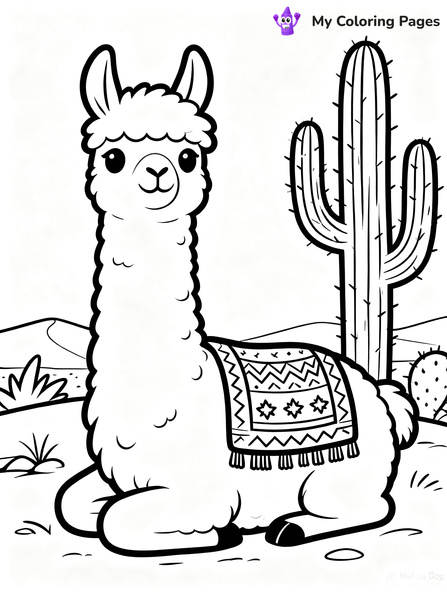 Llama Coloring Pages - 30