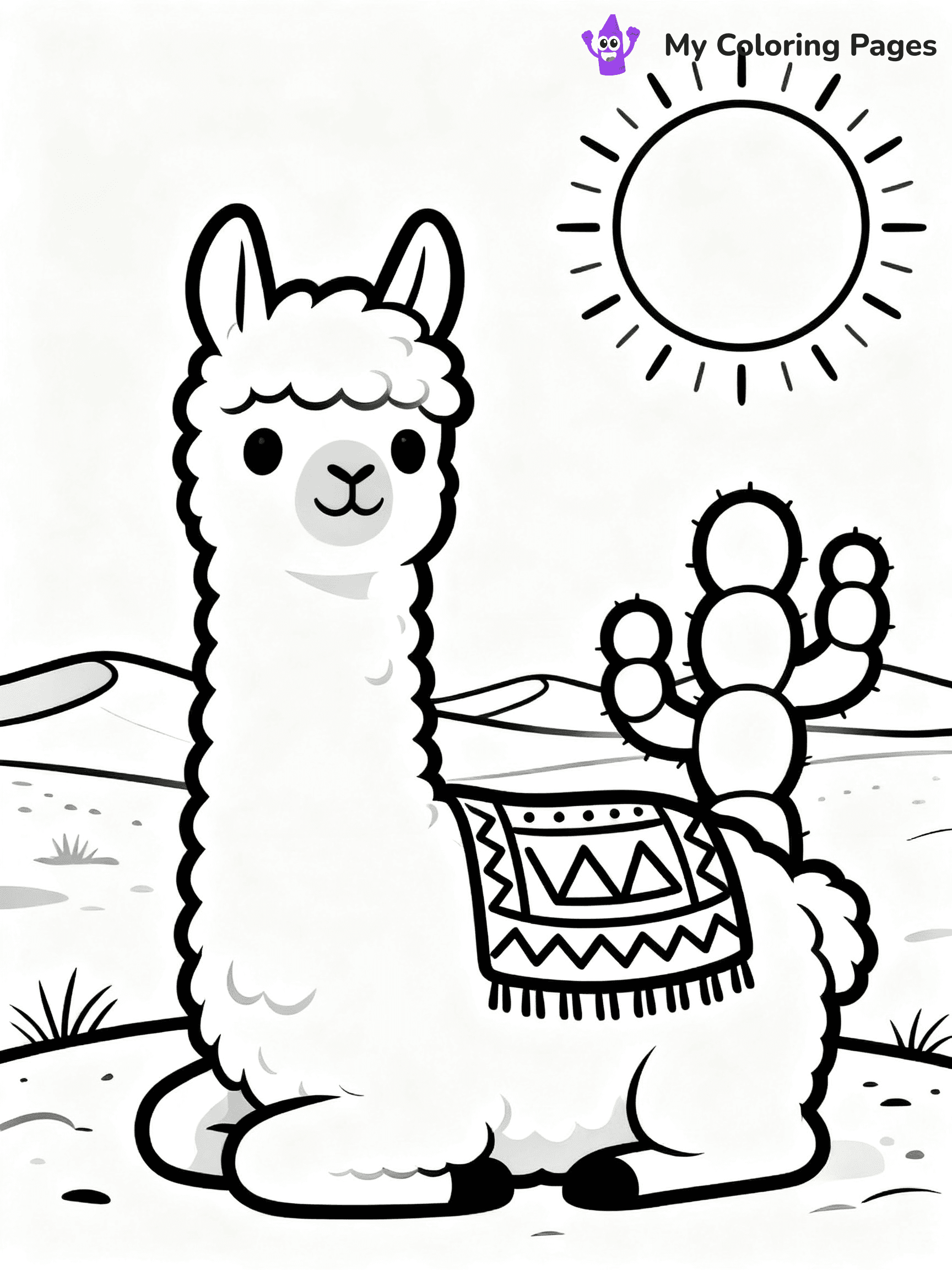 Llama Coloring Pages - 29