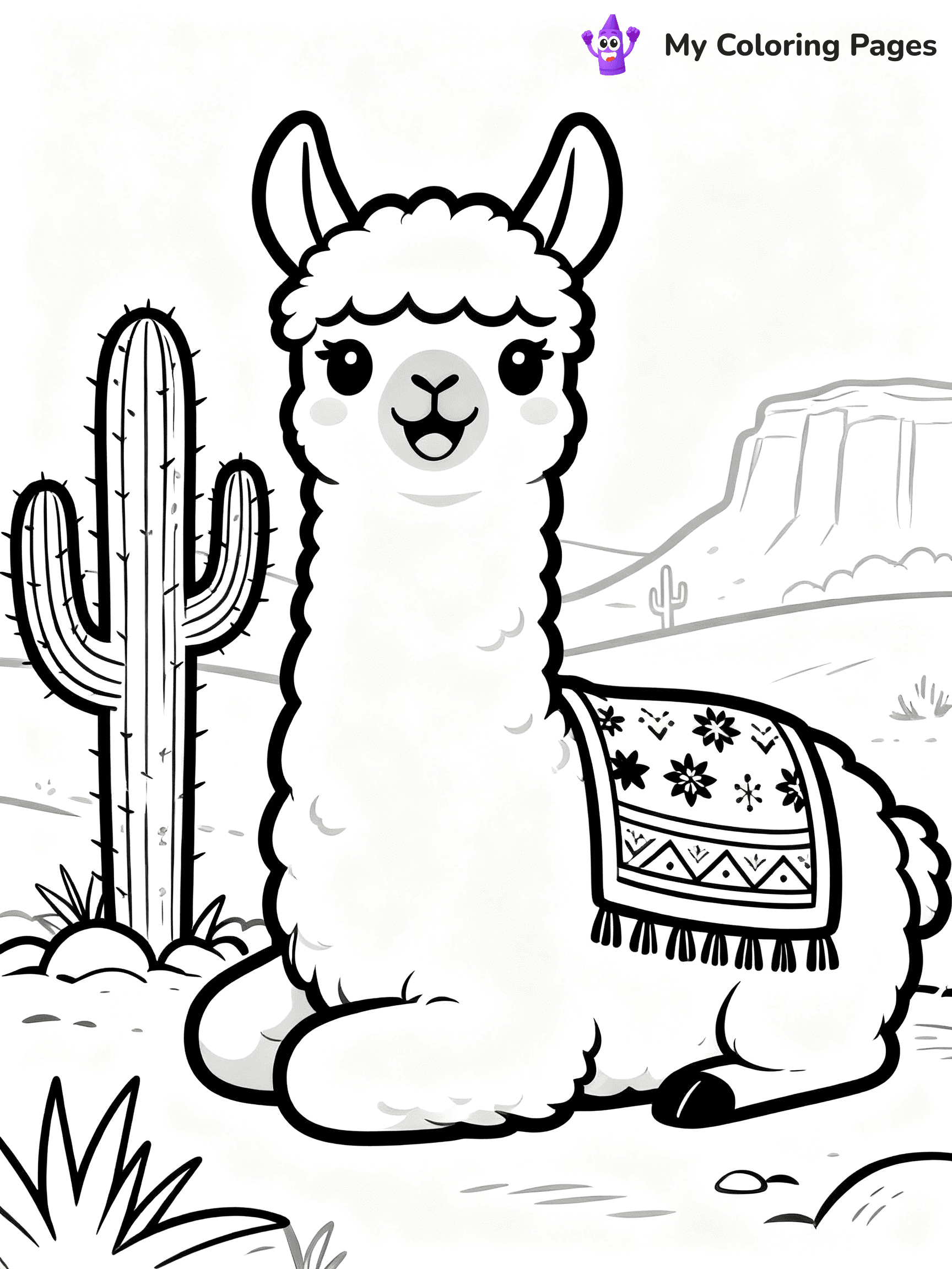 Llama Coloring Pages - 28