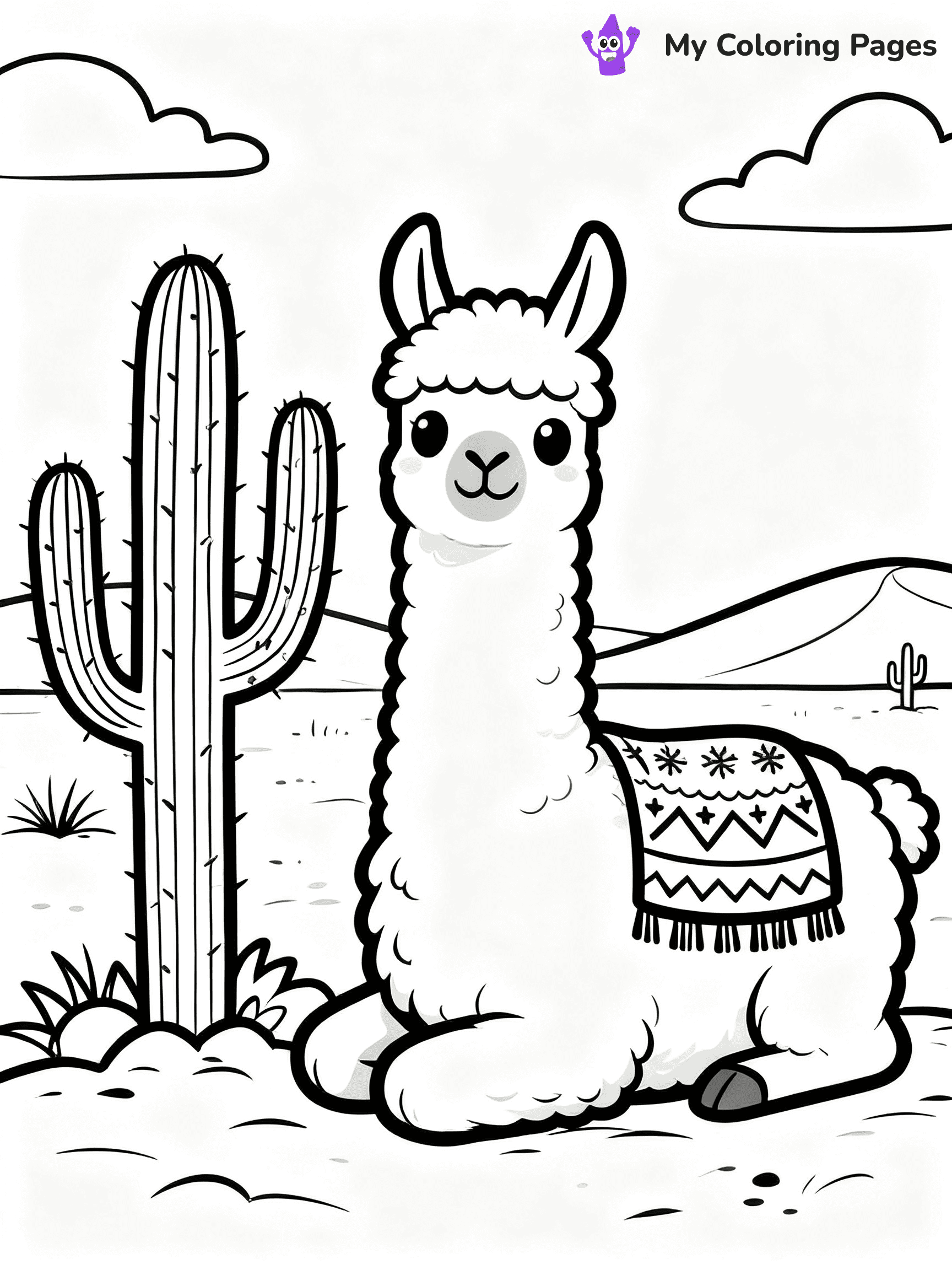 Llama Coloring Pages - 27