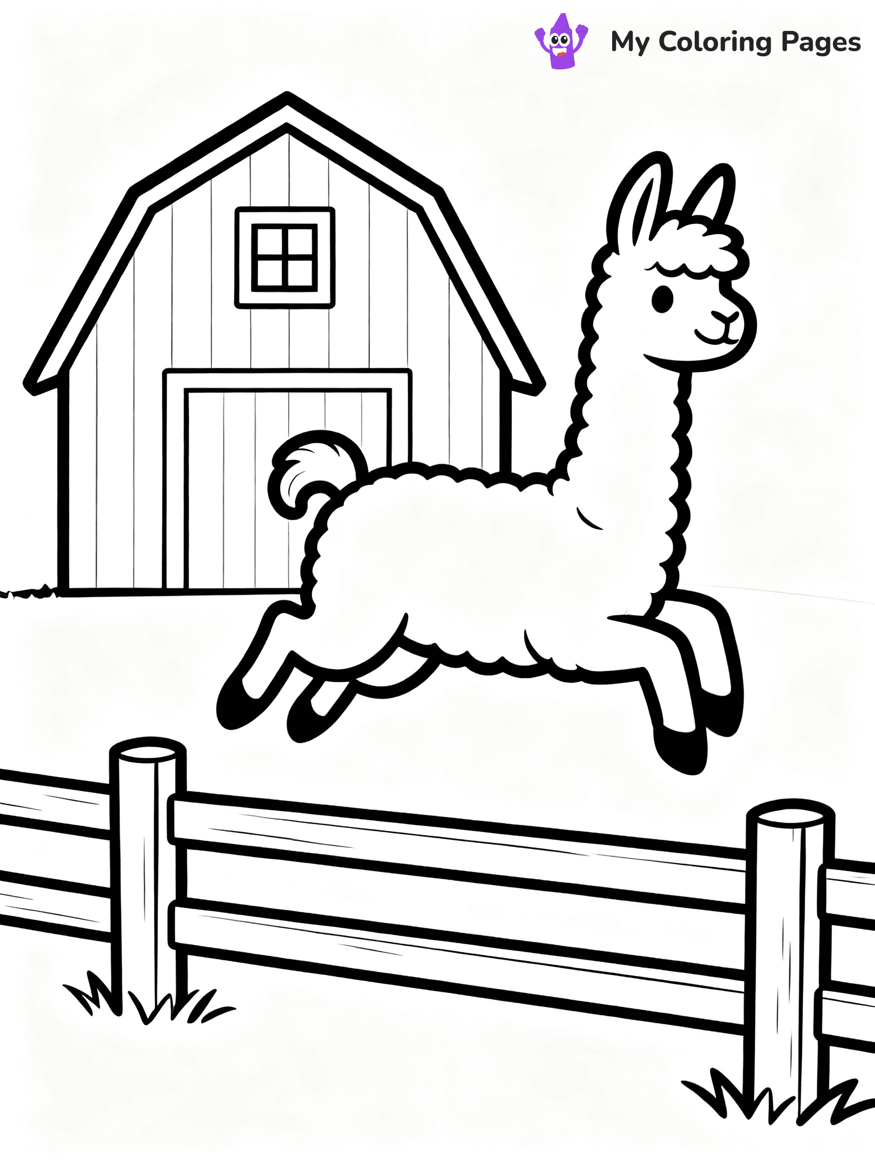 Llama Coloring Pages - 24