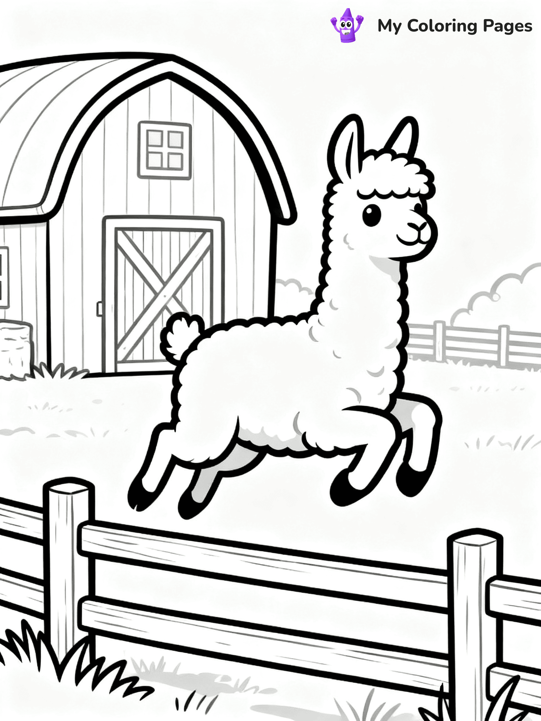 Llama Coloring Pages - 22