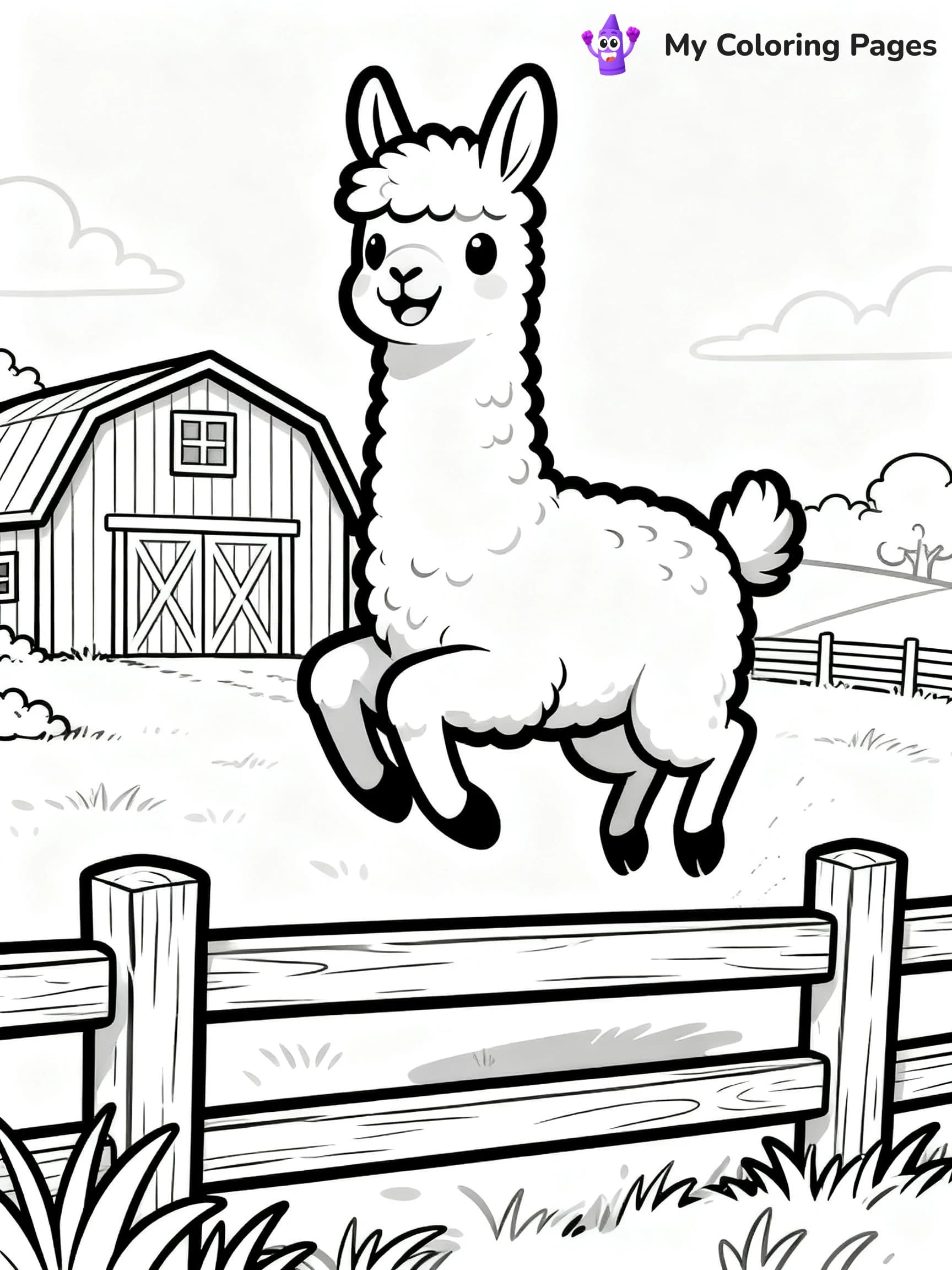Llama Coloring Pages - 20