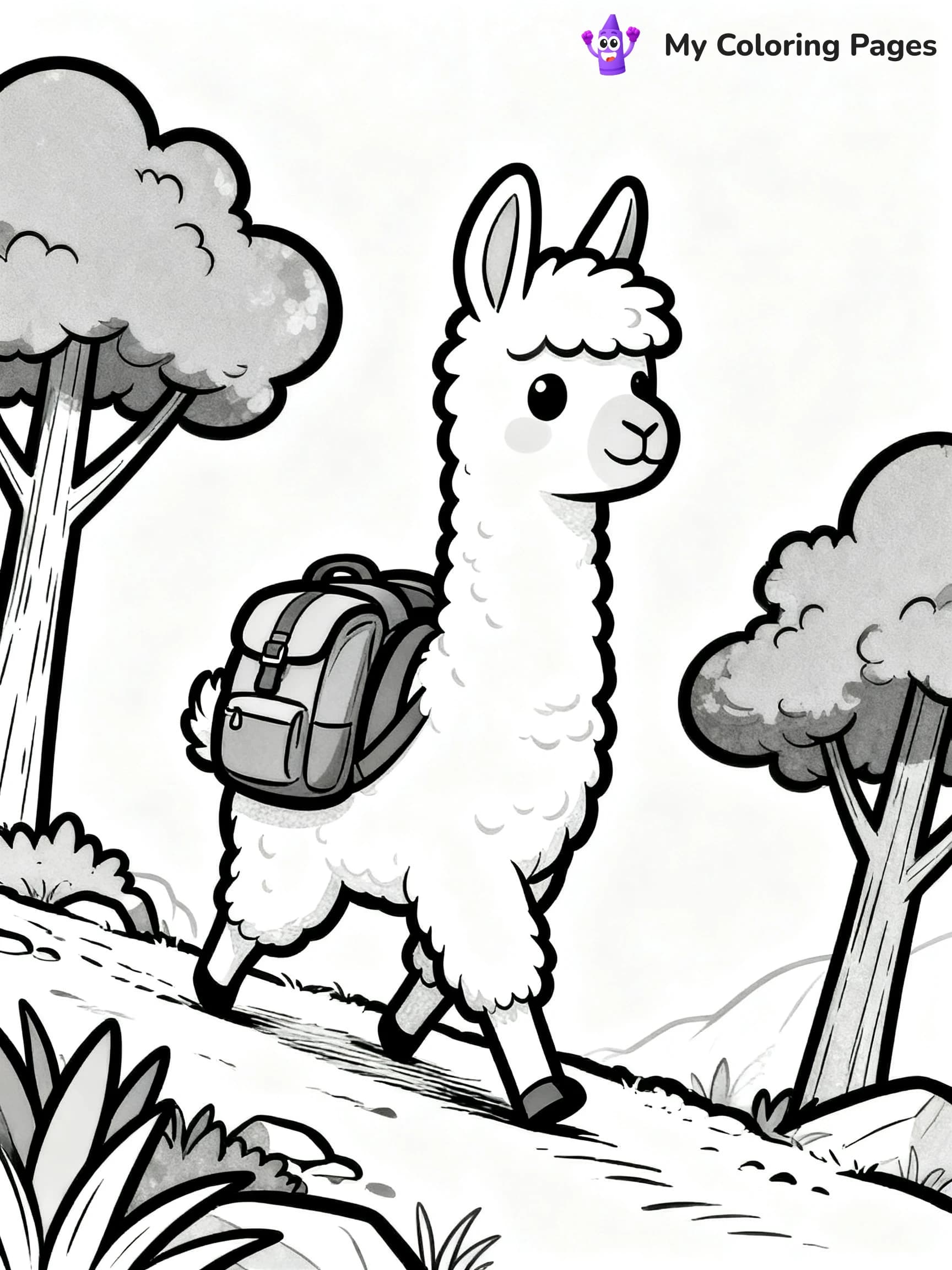 Llama Coloring Pages - 19