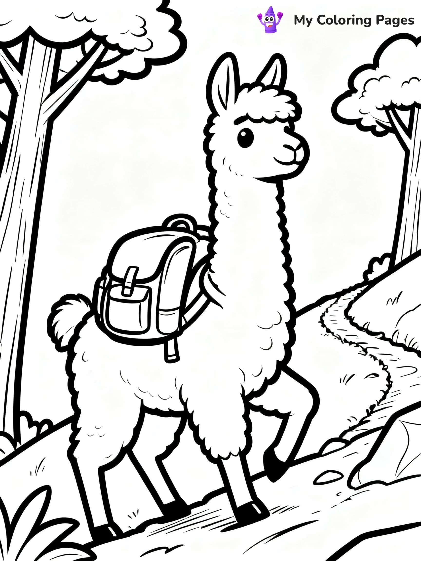 Llama Coloring Pages - 18