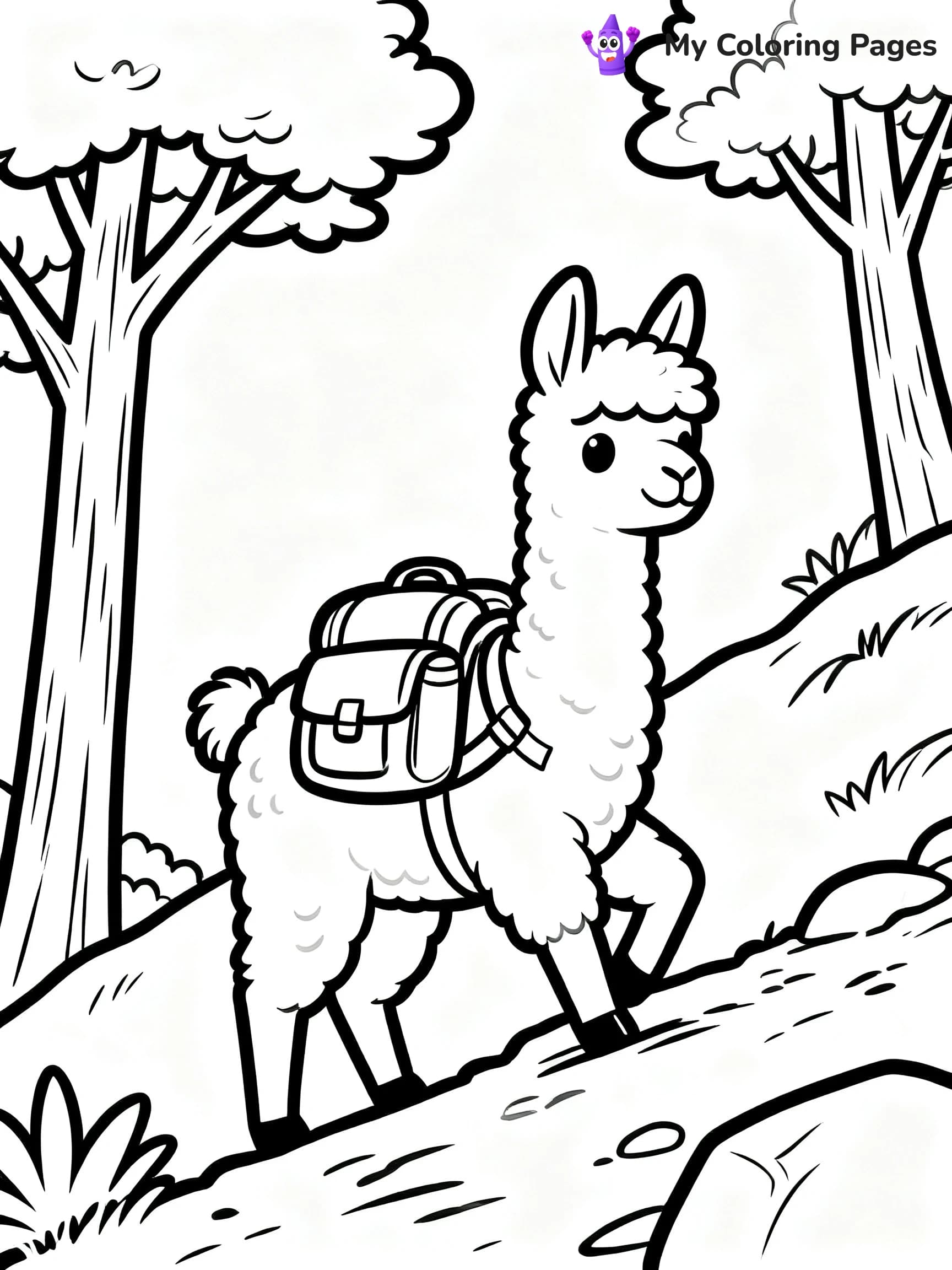 Llama Coloring Pages - 17