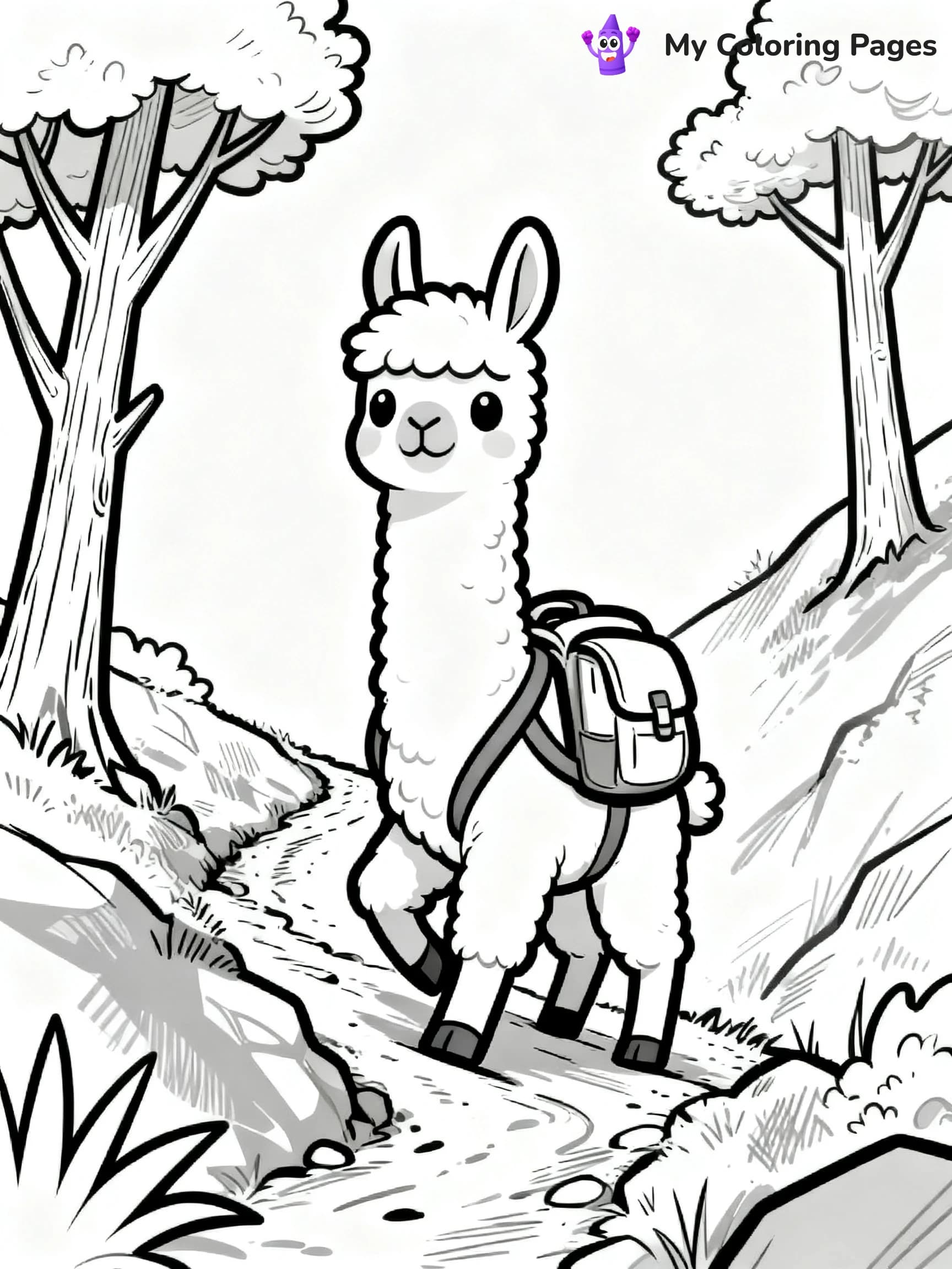 Llama Coloring Pages - 15
