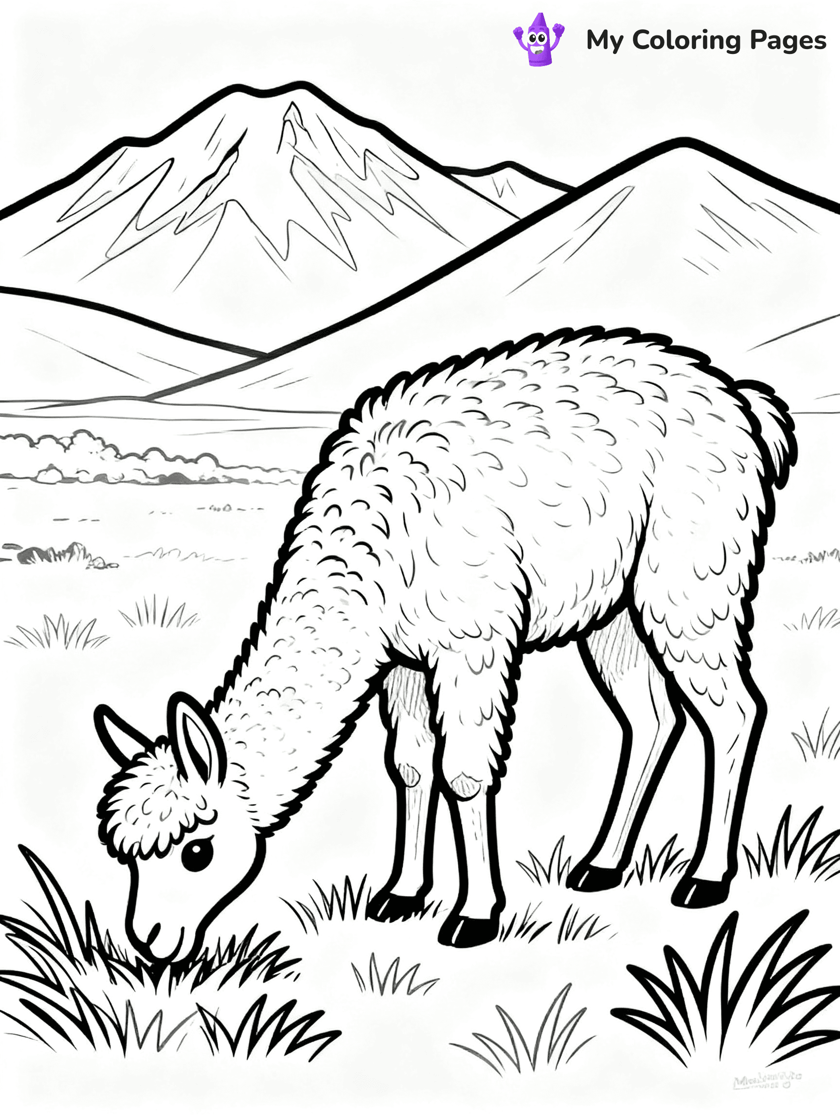 Llama Coloring Pages - 11
